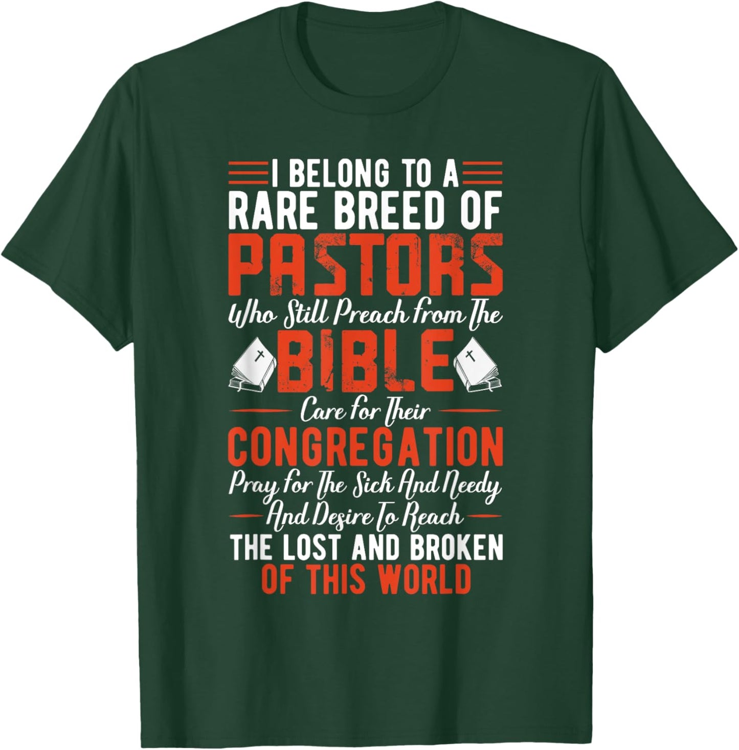 I Belong To A Rare Breed Of Pastors Minister Clergy Pastor T-Shirt - T-Shirt | Forest