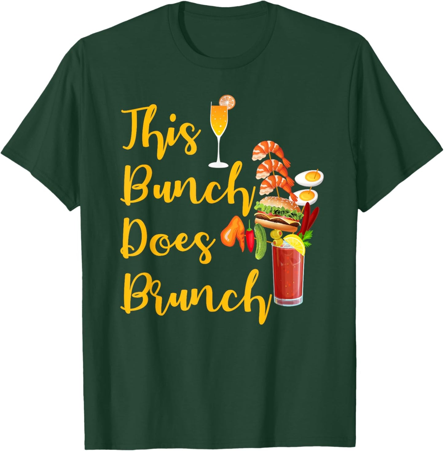This Bunch Does Brunch Sunday Brunch Mimosa Bloody Mary T-Shirt - T-Shirt | Forest