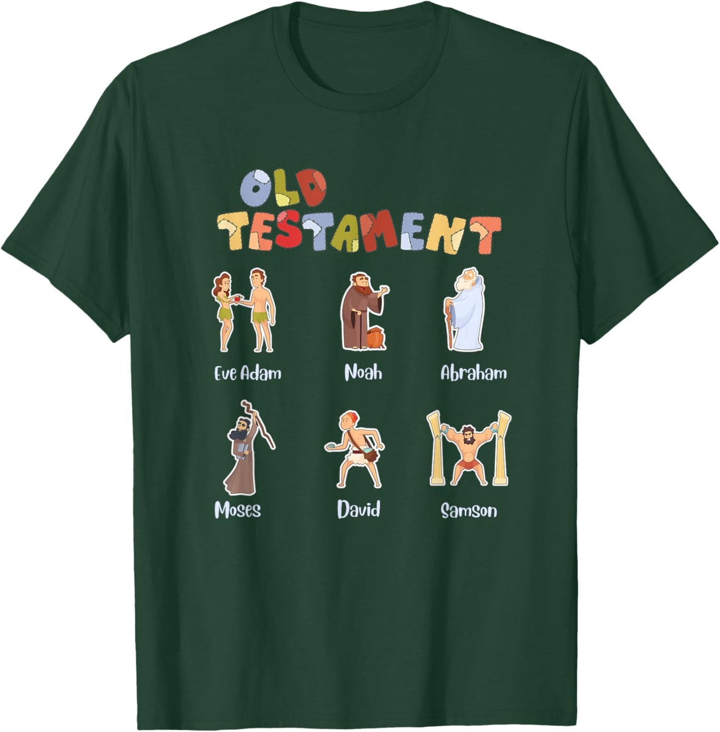 Christian Old Testament Verse Shirt Bible Characters T-Shirt - T-Shirt | Forest