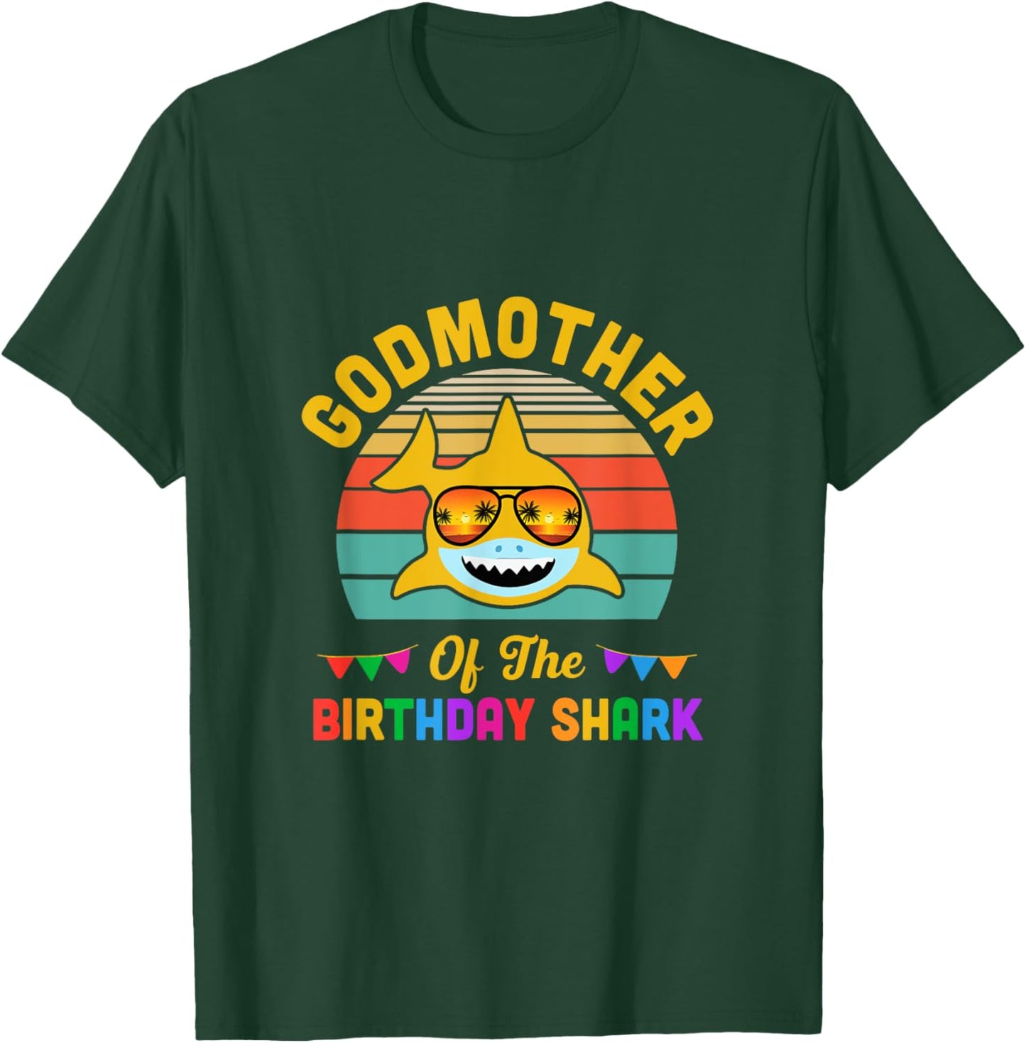 Godmother Of The Shark Birthday Mom Matching Family T-Shirt - T-Shirt | Forest