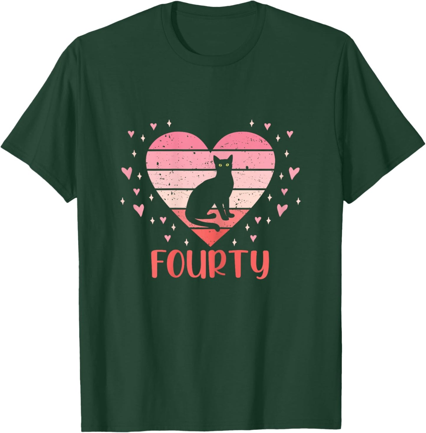 40 Year Old Cute Cat Birthday Girl 40th B-day T-Shirt - T-Shirt | Forest