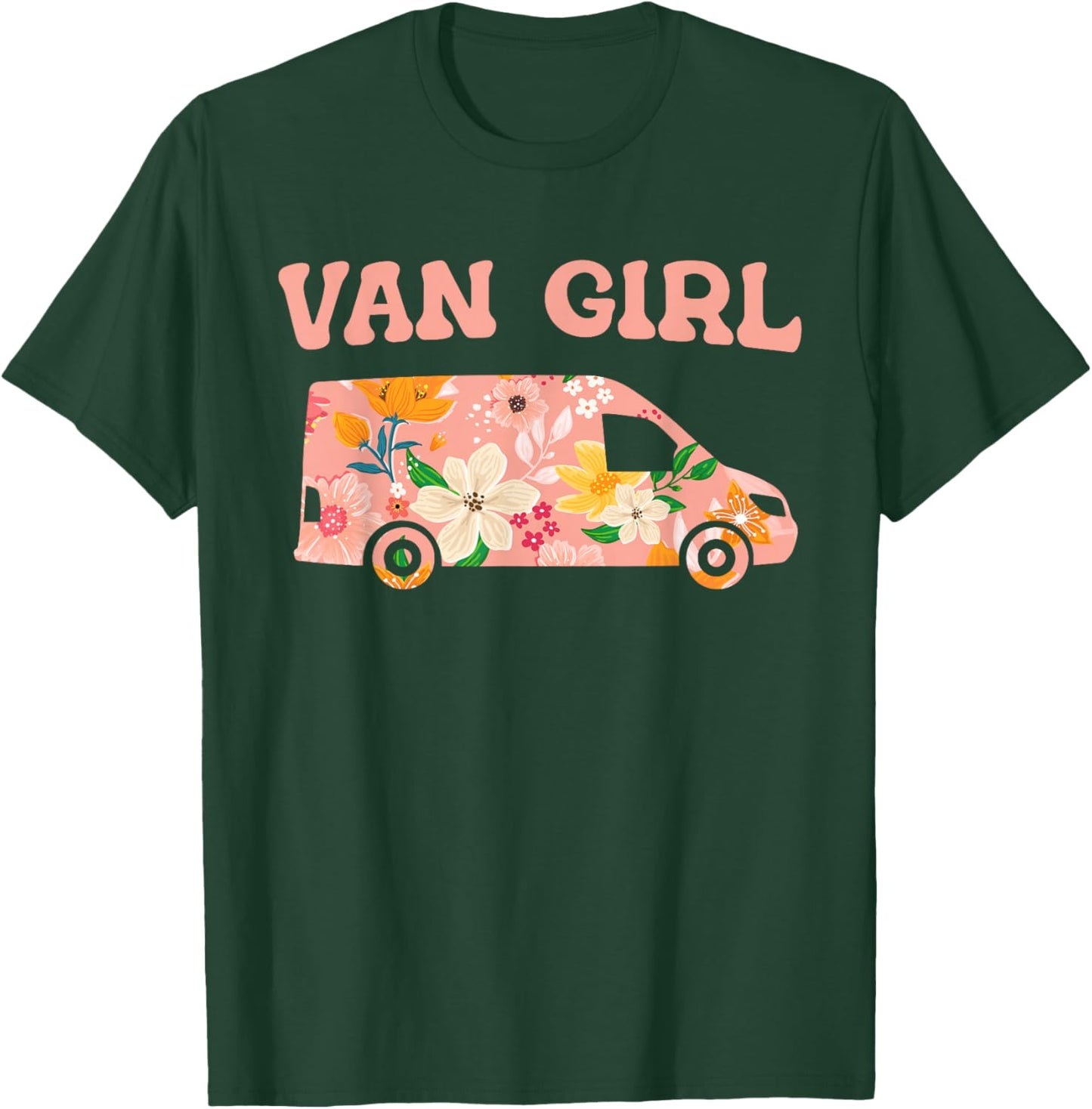 Funny Vanlife Camper Camping Van - Van Girl T-Shirt - T-Shirt | Forest