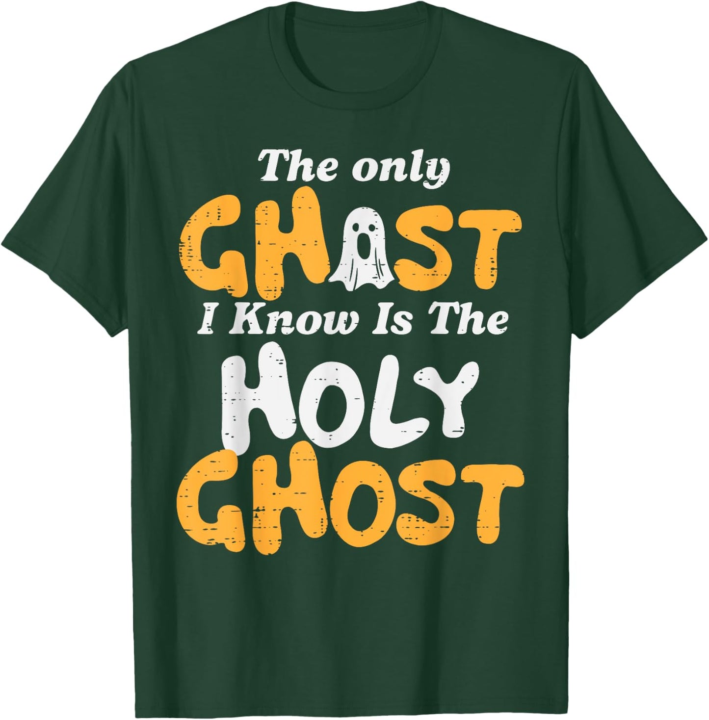Halloween Ghost I Know Holy Christian Costume Men Women Kids T-Shirt - T-Shirt | Forest