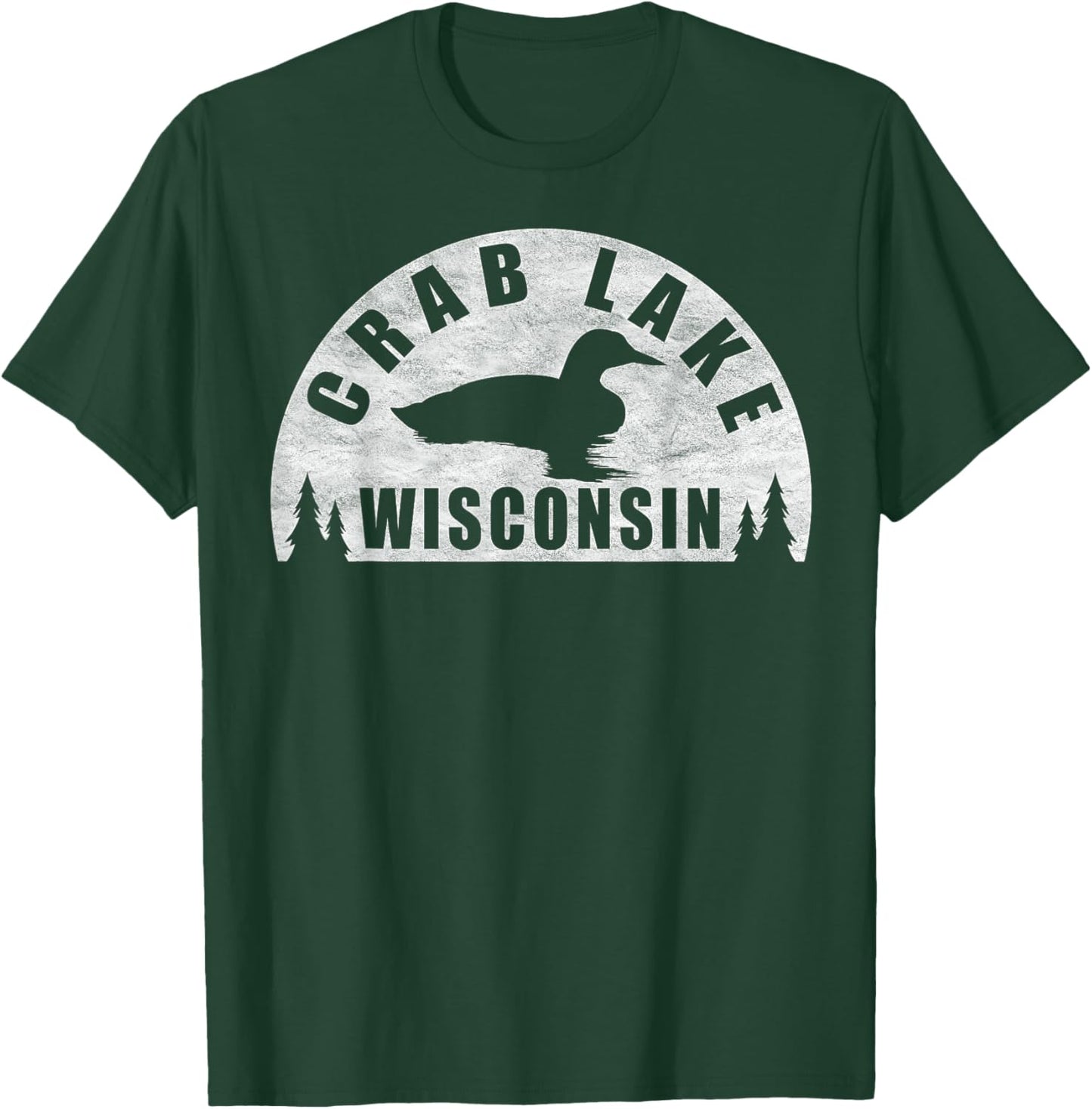Crab Lake Northern Wisconsin Loon T-Shirt - T-Shirt | Forest