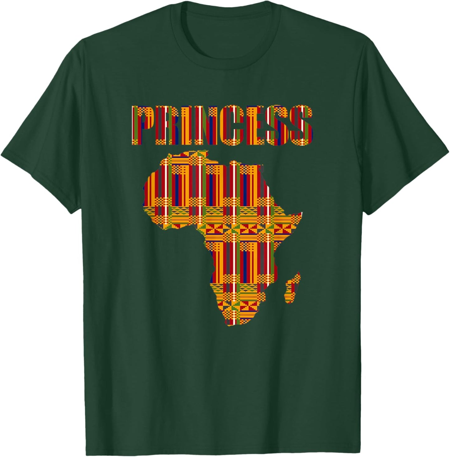 Africa Princess Kente Pattern Juneteenth Africa Princess T-Shirt - T-Shirt | Forest