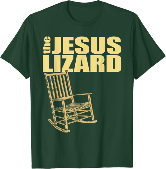The Jesus Lizard Funny Chair Saying Christian Faith Music T-Shirt - T-Shirt | Forest