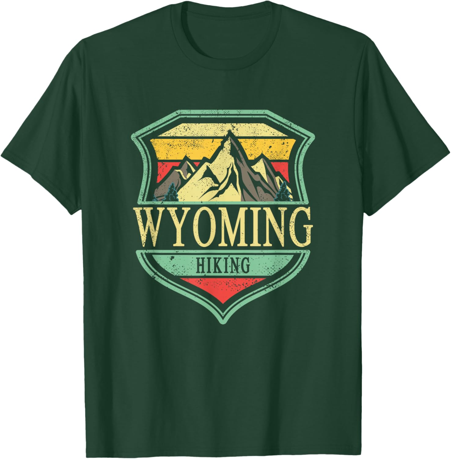 American State Wyoming - Mountain Hiking T-Shirt - T-Shirt | Forest