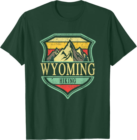 American State Wyoming - Mountain Hiking T-Shirt - T-Shirt | Forest