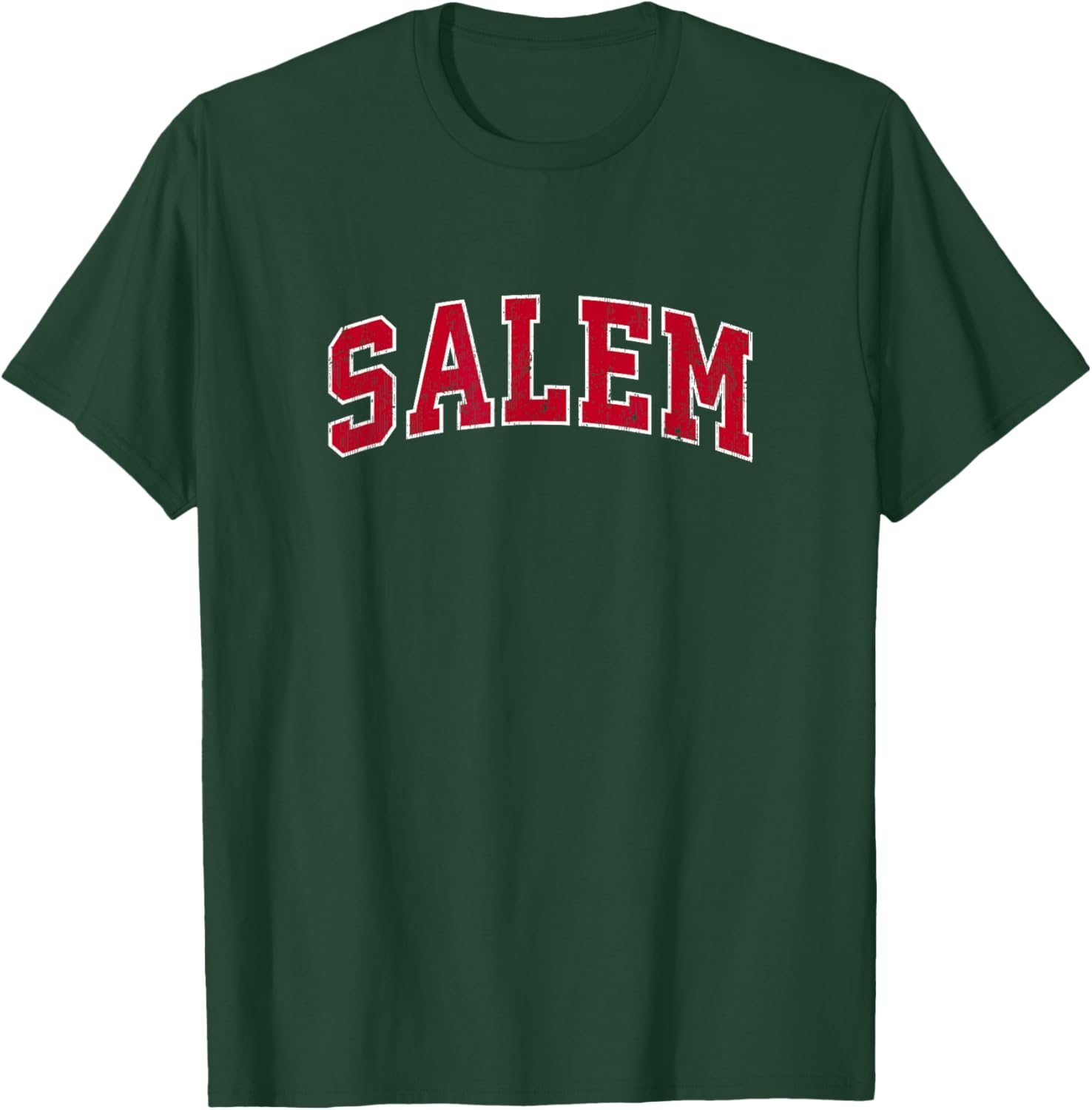 Salem Massachusetts MA Vintage Sports Design Red Design T-Shirt - T-Shirt | Forest