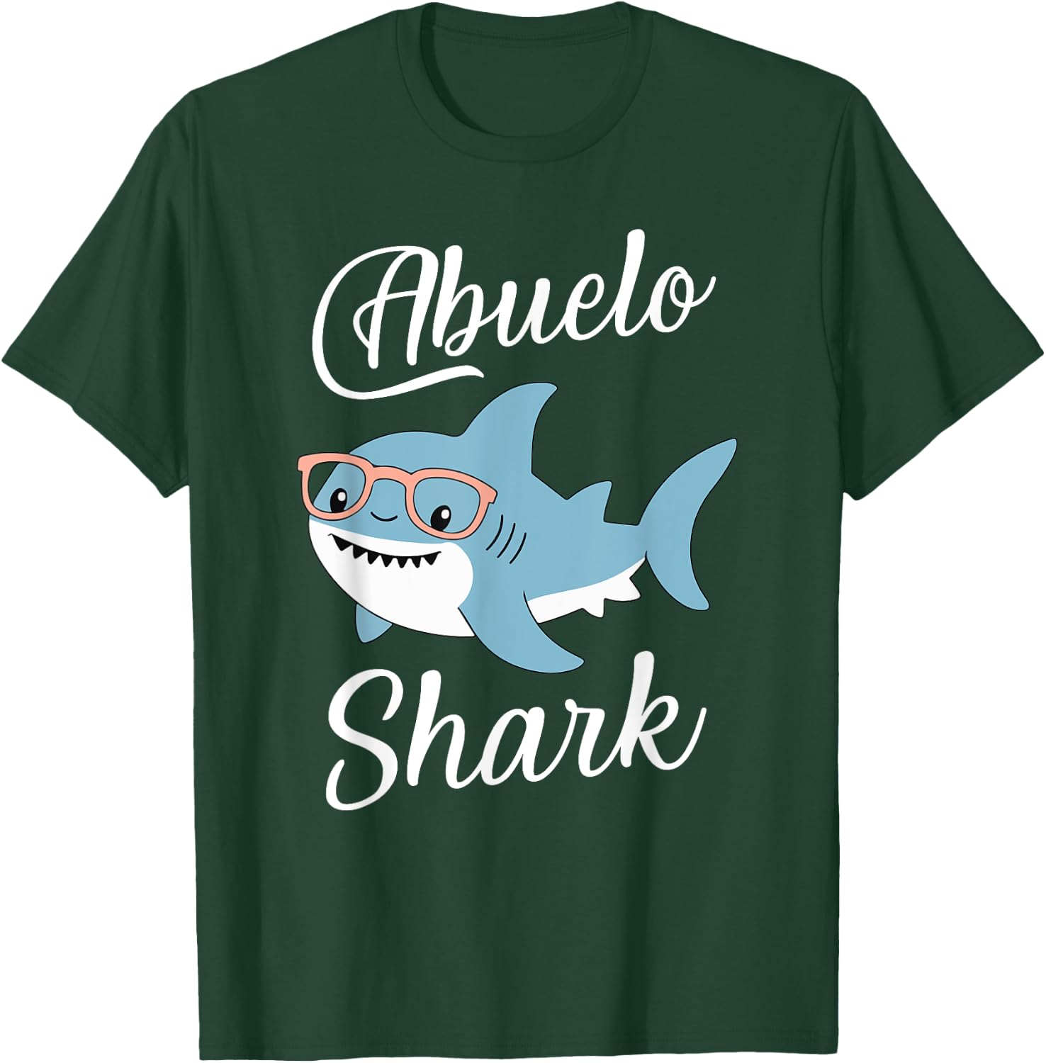 Abuelo Shark Funny Matching Family Grandpa T-Shirt - T-Shirt | Forest