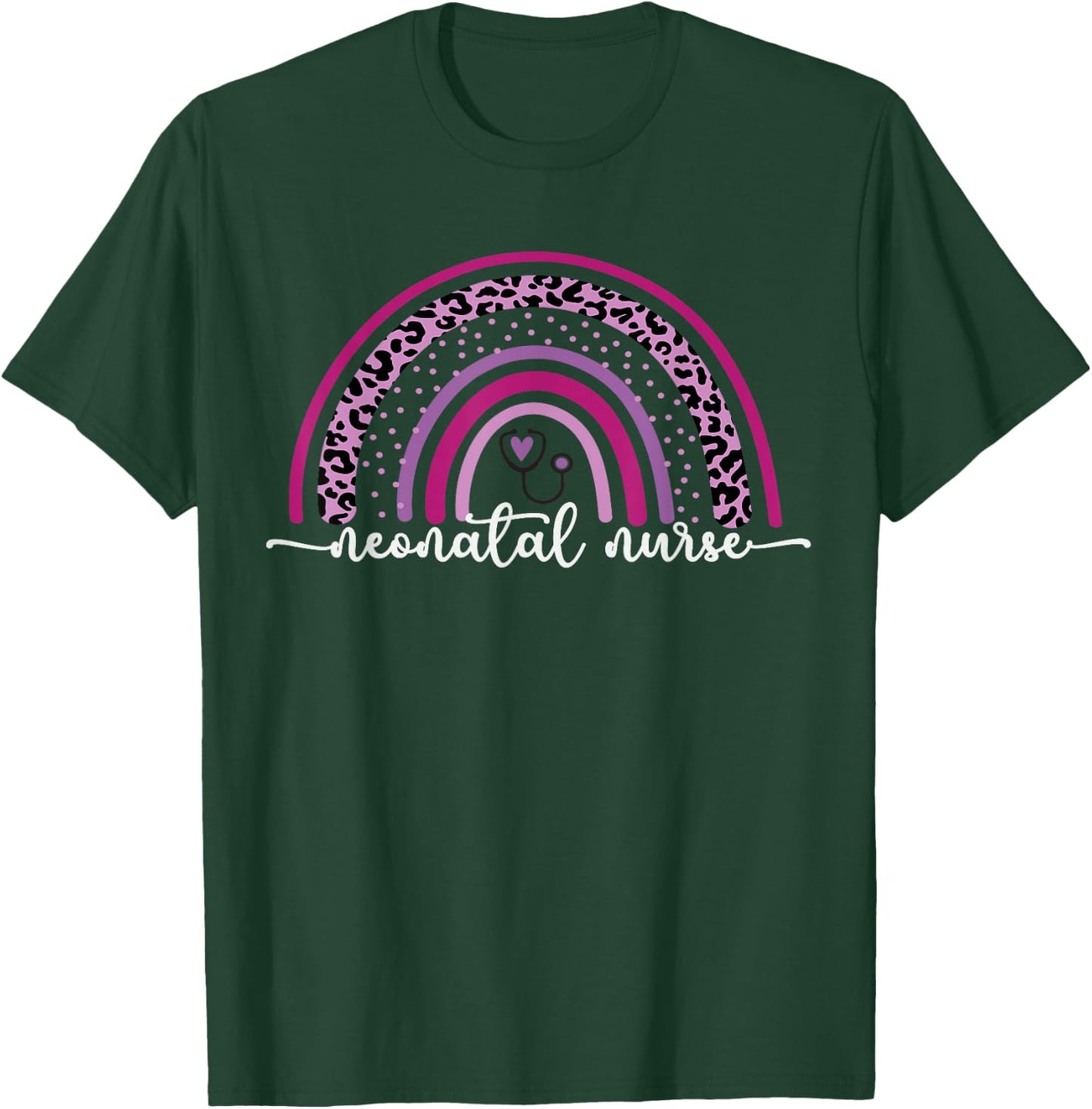 NICU Infant Care Rainbow Neonatal Intensive Care Unit Nurse T-Shirt - T-Shirt | Forest