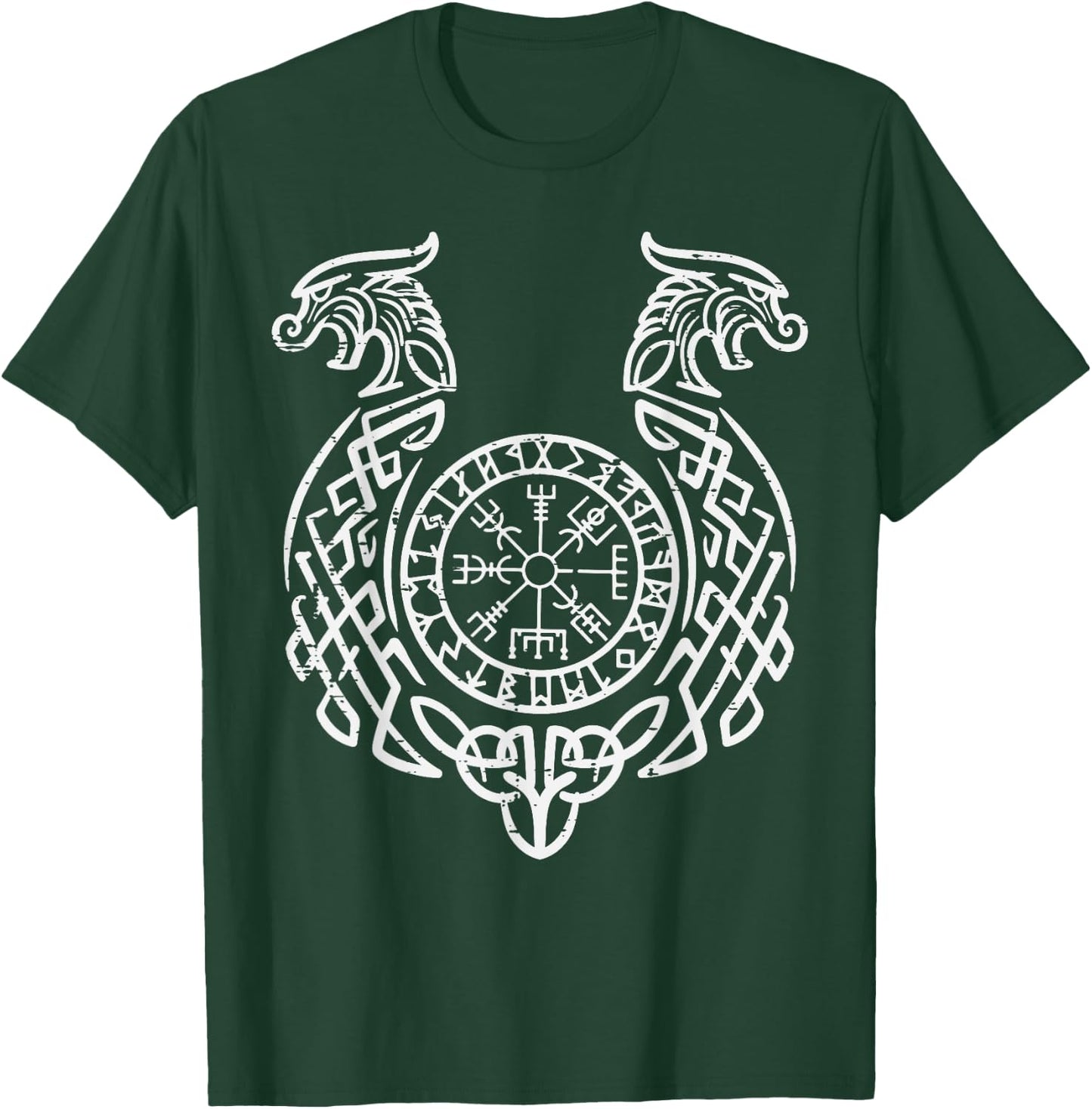 Viking Compass Helm Of Awe Norse Mythology Men Women Kids T-Shirt - T-Shirt | Forest
