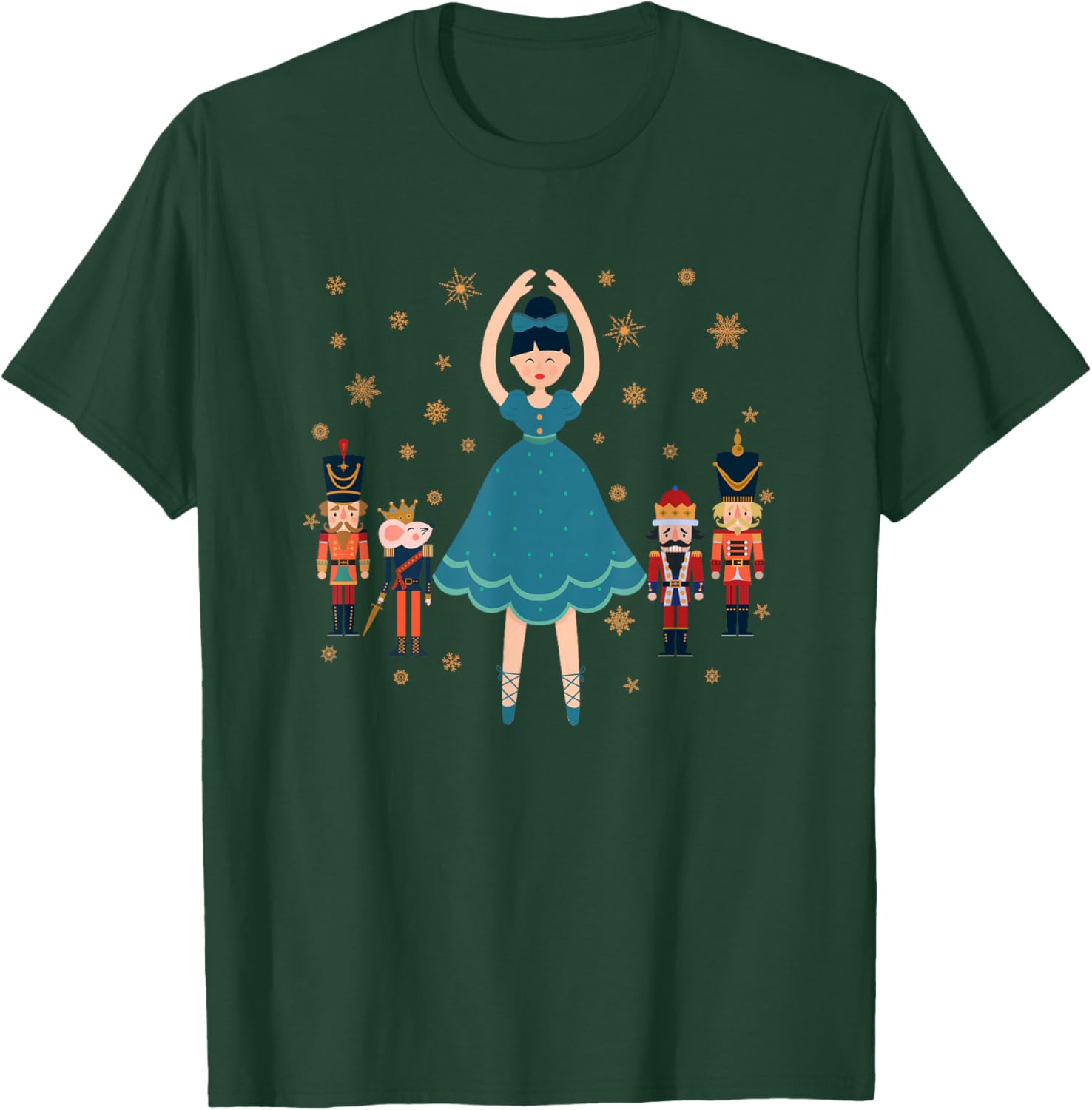 Christmas Ballet Clara Mouse King Princess Nutcracker T-Shirt - T-Shirt | Forest