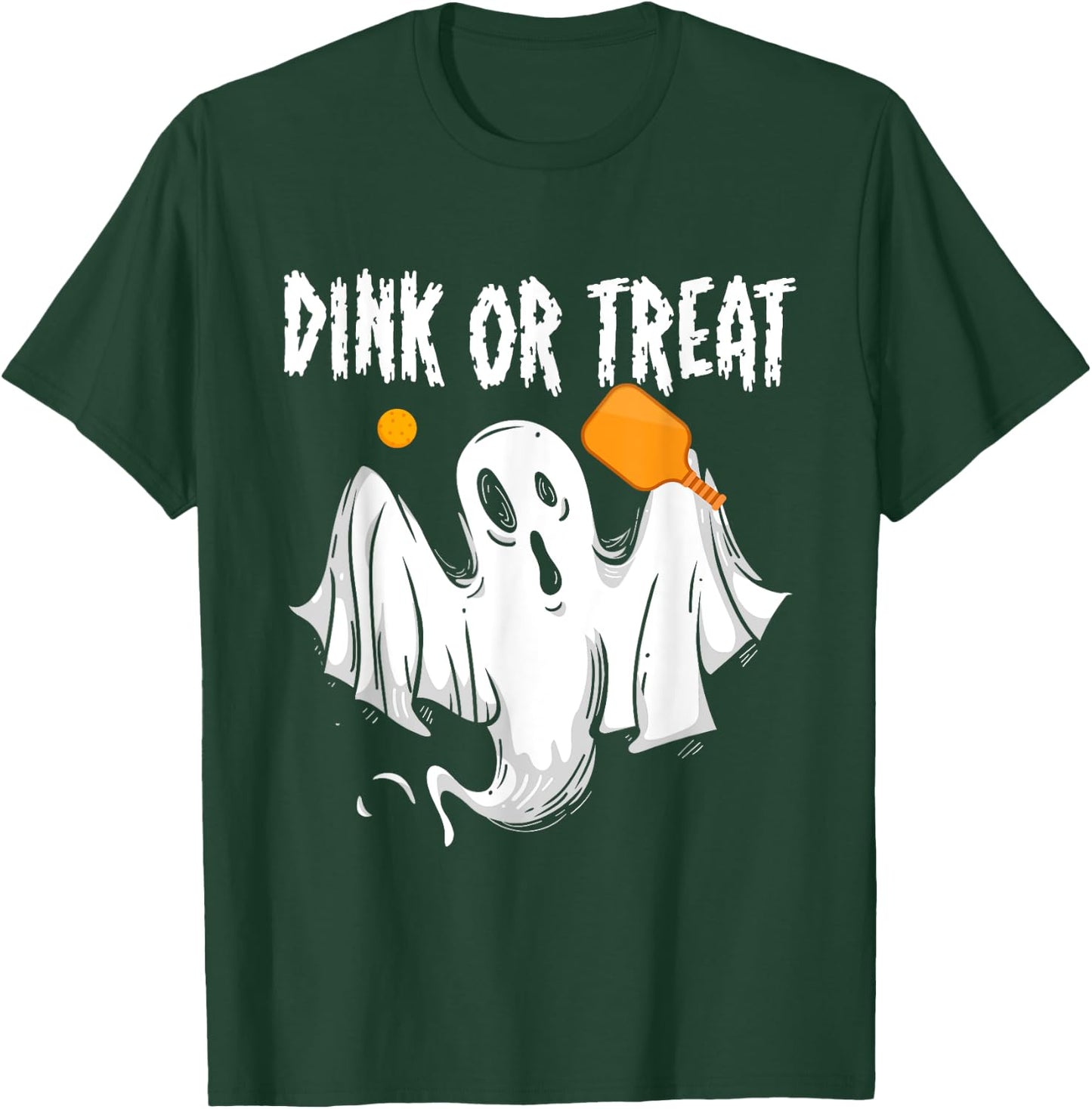 Dink Or Treat Halloween Pickleball T-Shirt - T-Shirt | Forest