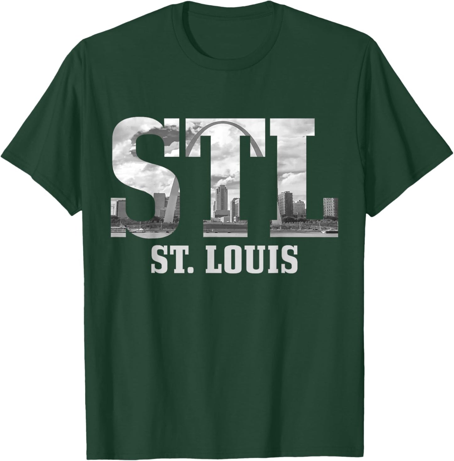 St. Louis STL Skyline Pride Missouri Vintage T-Shirt - T-Shirt | Forest