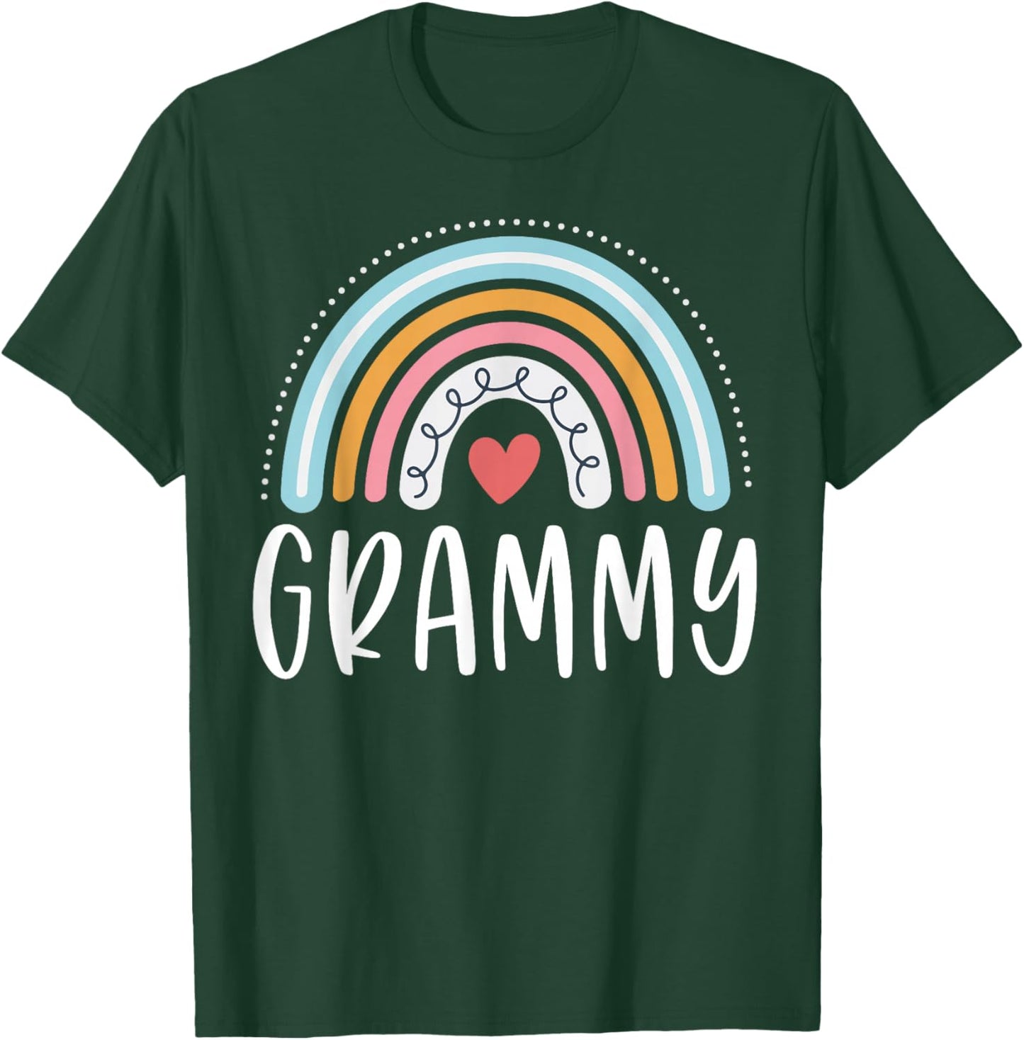 Grammy Gifts For Grandma Family Rainbow Graphic T-Shirt - T-Shirt | Forest