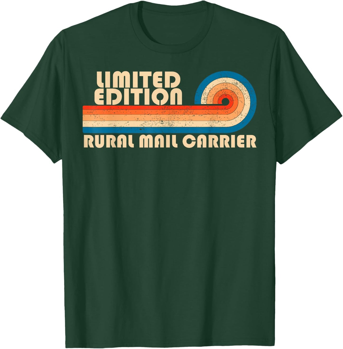 RURAL MAIL CARRIER Retro 70s 80s Sunset Stripe T-Shirt - T-Shirt | Forest