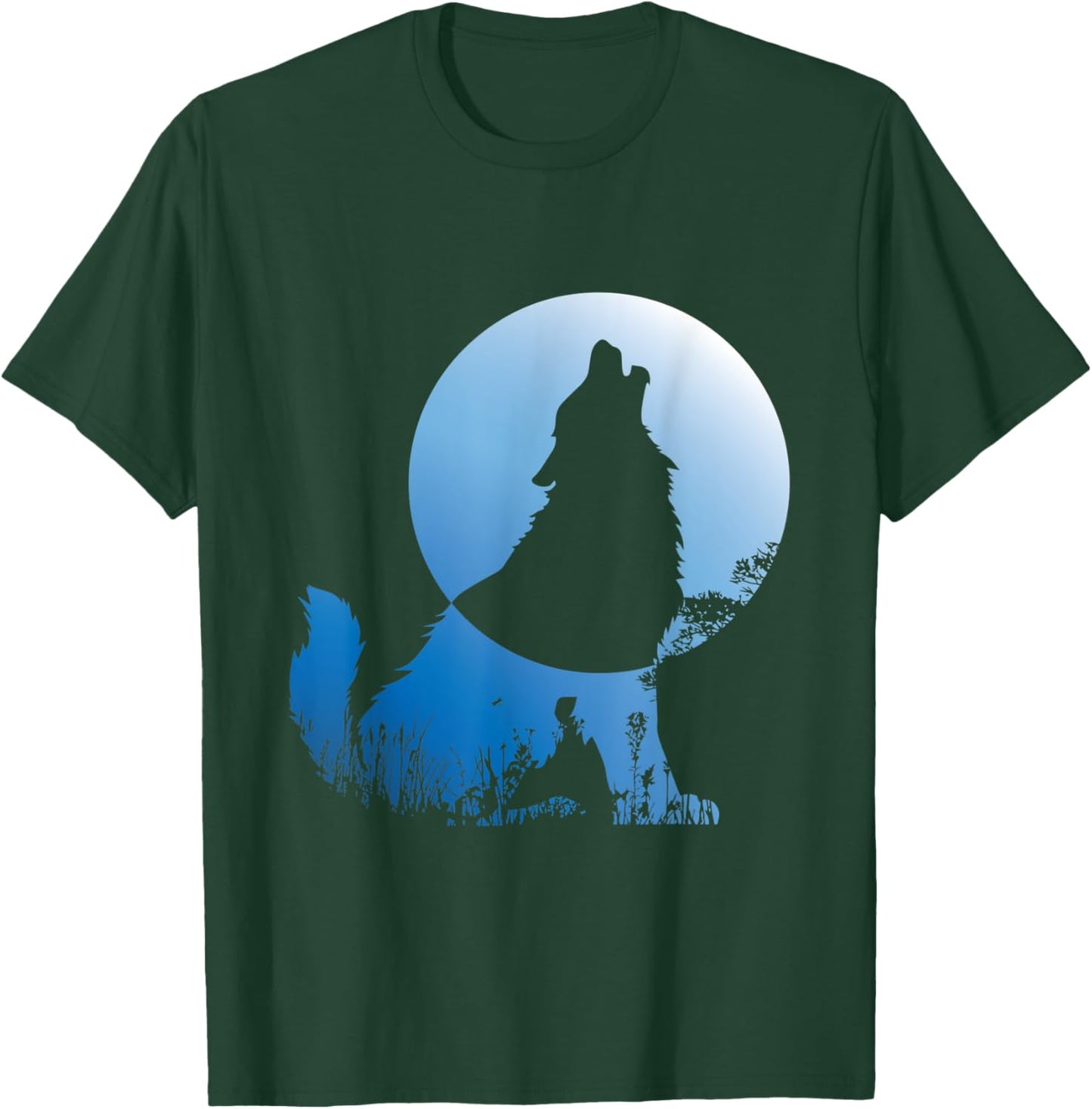 Wolf Silhouette Wolf Nature Lover T-Shirt - T-Shirt | Forest