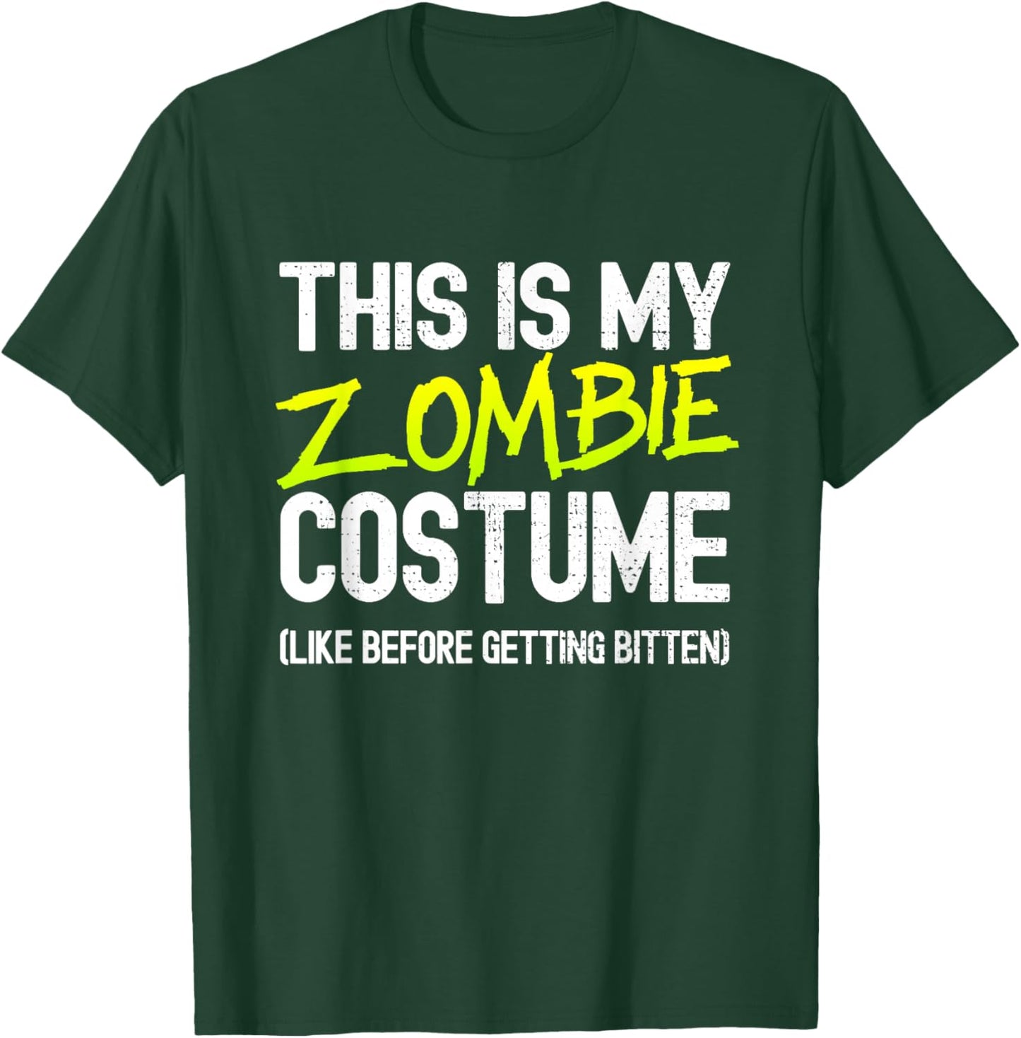 Zombie Costume Funny Easy Lazy Zombie Halloween Costume T-Shirt - T-Shirt | Forest