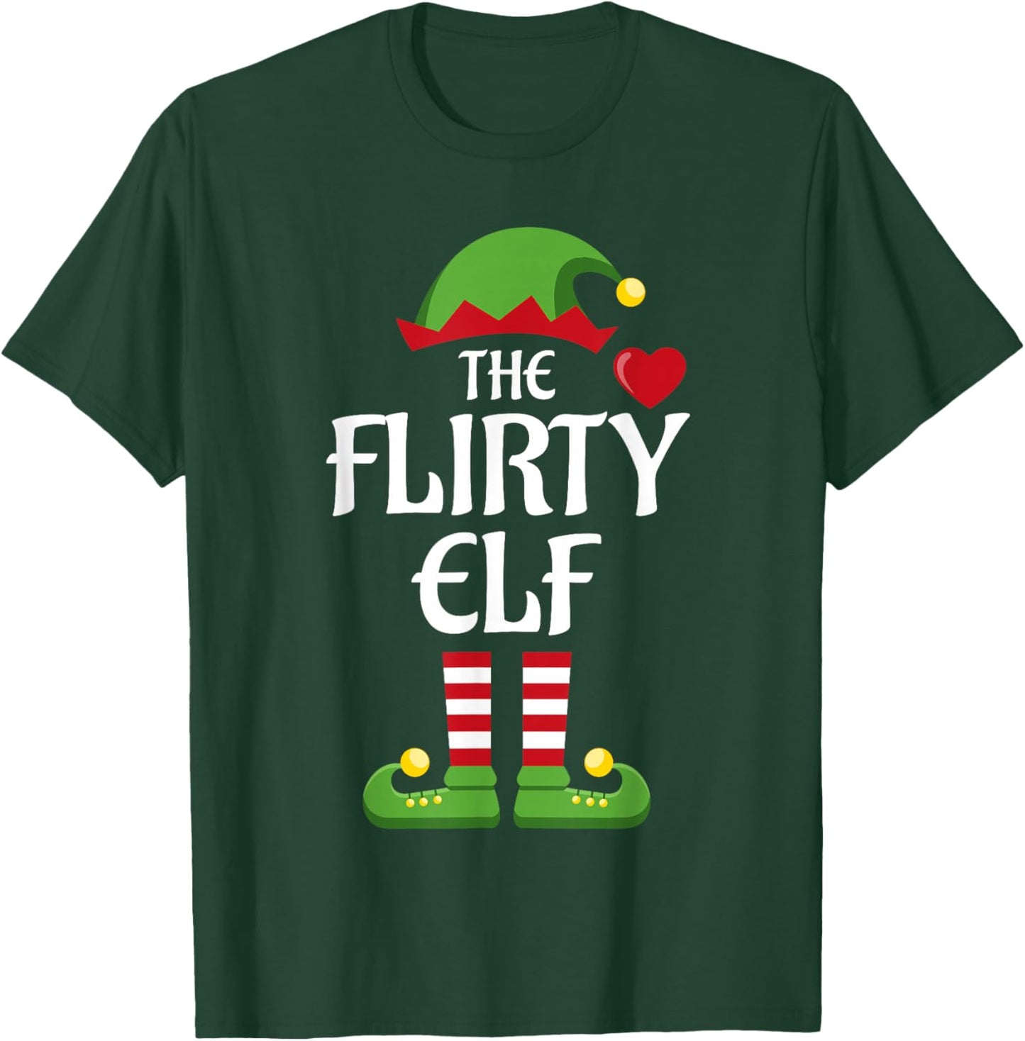 Flirty Elf Family Matching Group Christmas T-Shirt - T-Shirt | Forest