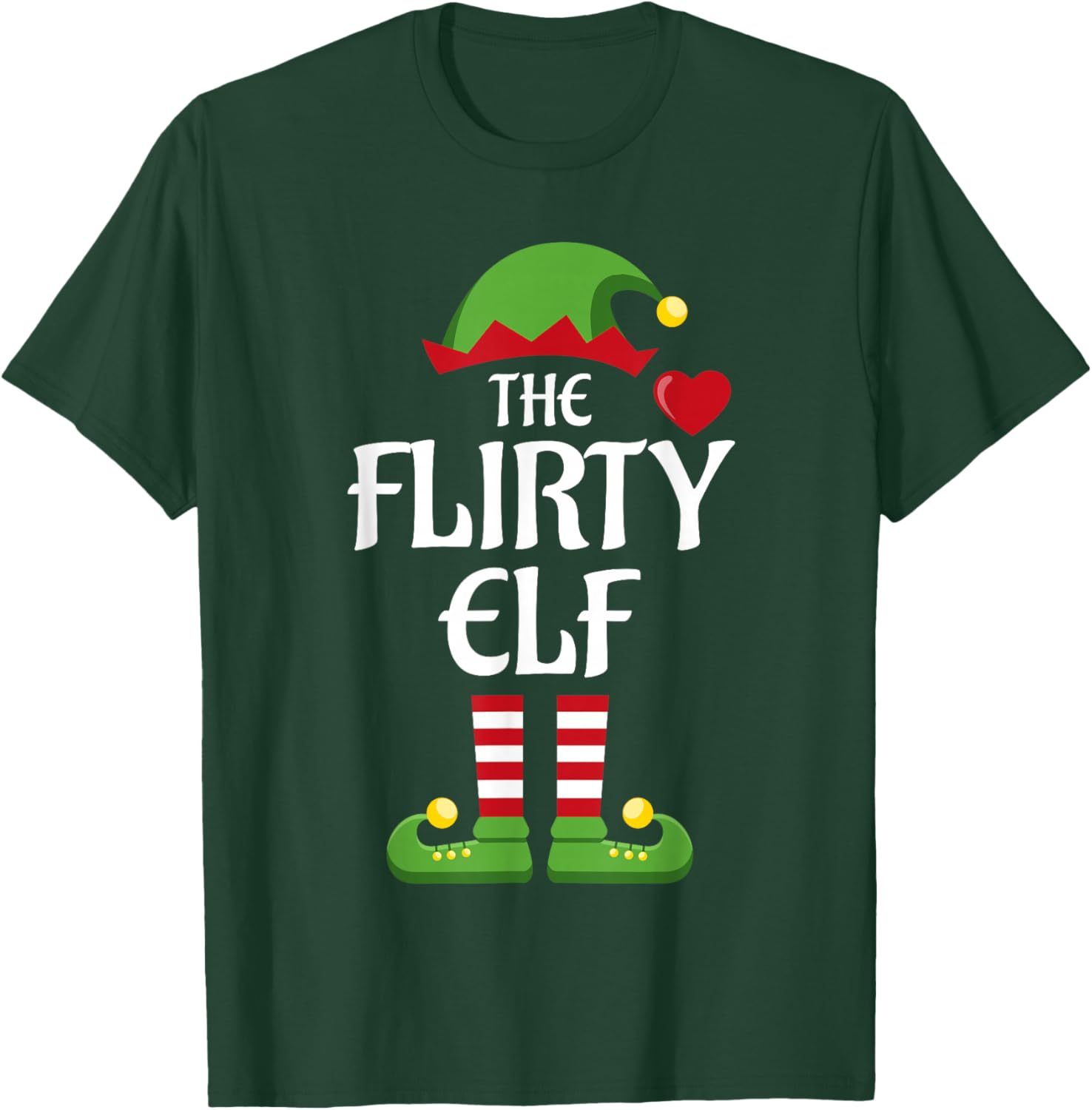 Flirty Elf Family Matching Group Christmas T-Shirt - T-Shirt | Forest