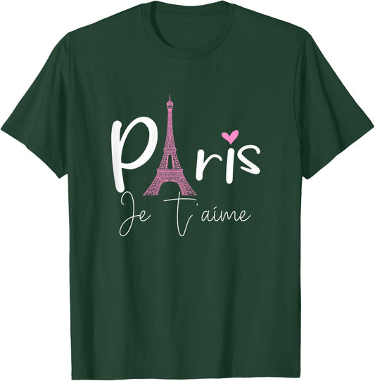 Eiffel Tower Paris Holiday France Shirt Souvenir Women Kids T-Shirt - T-Shirt | Forest