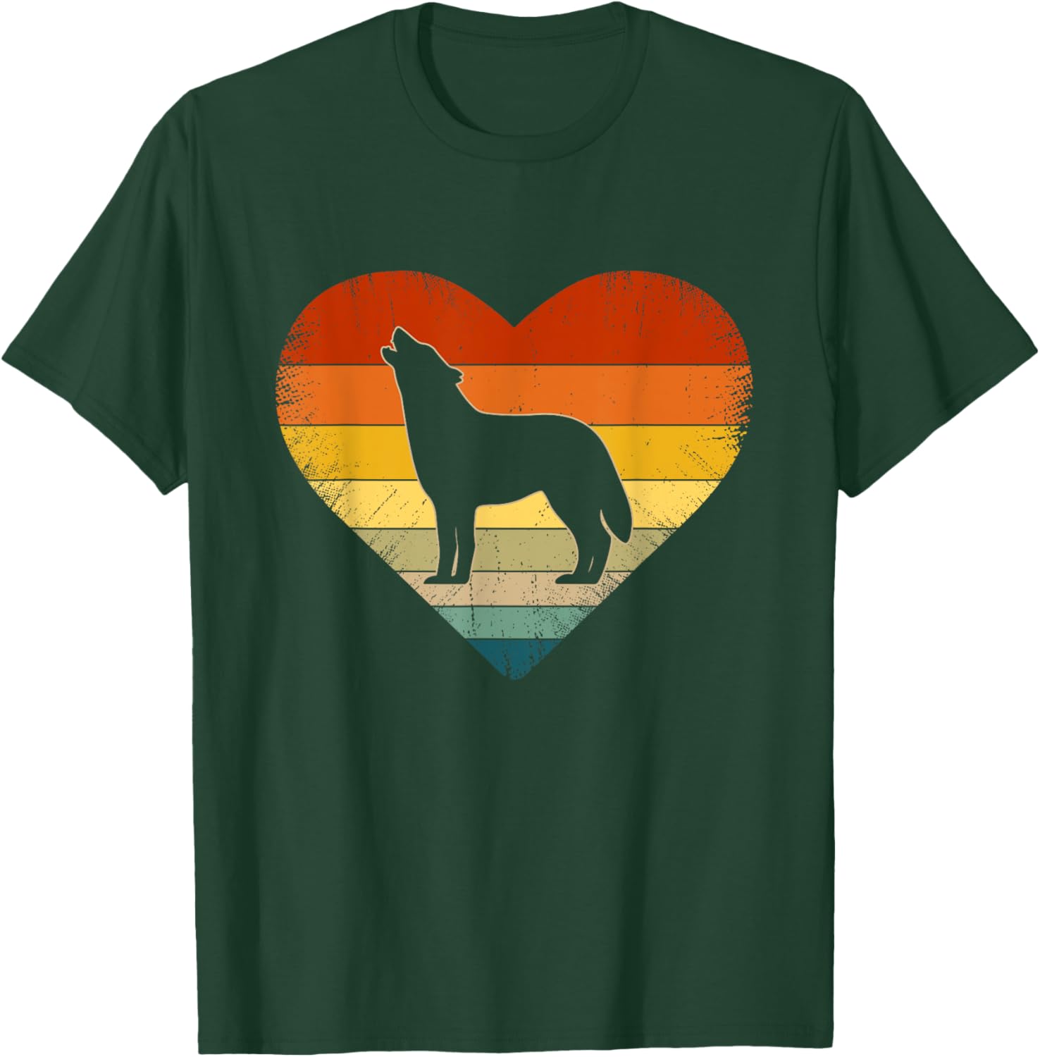 Wolf Themed Graphic Women Funny Valentines Day T-Shirt - T-Shirt | Forest