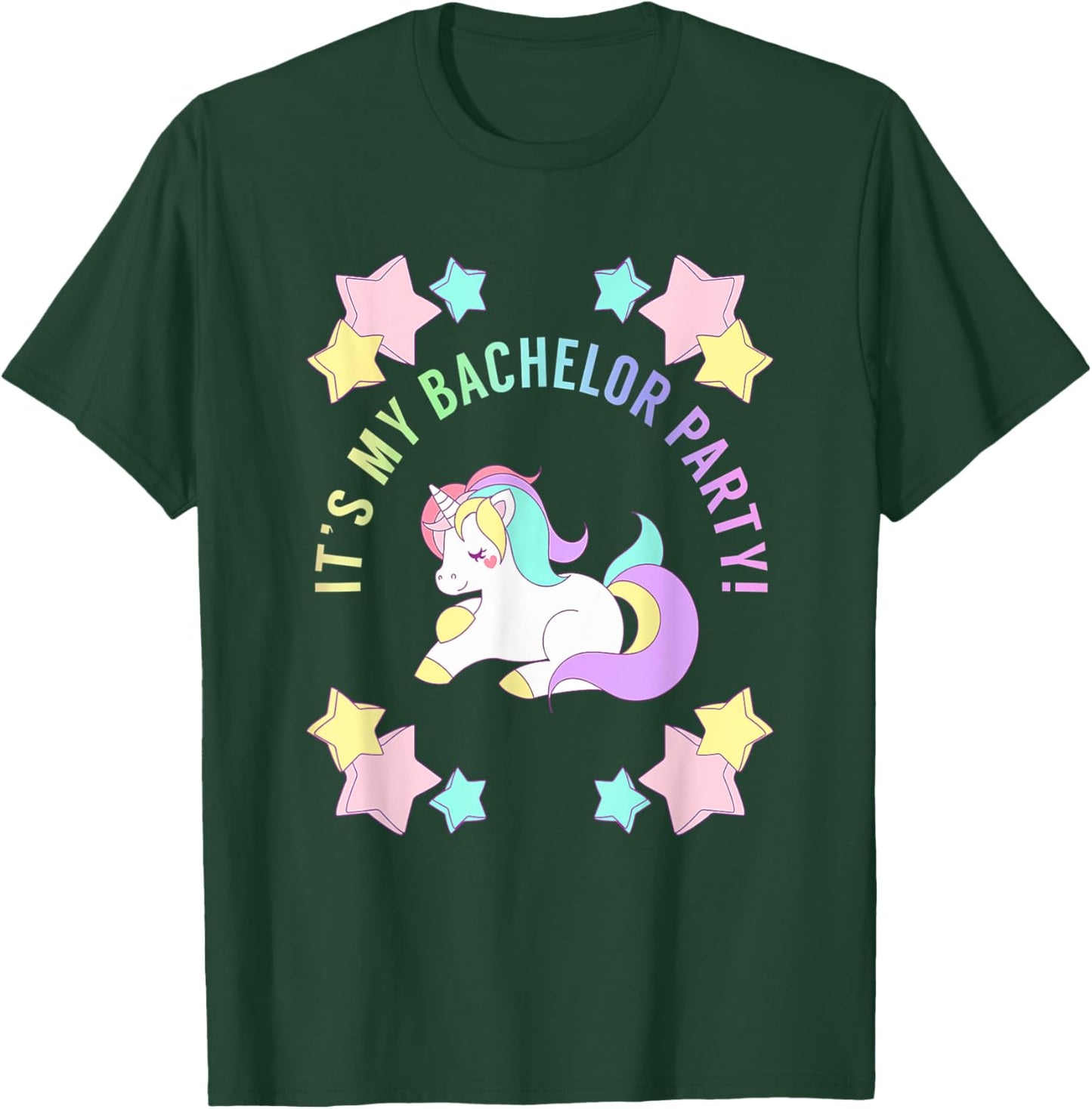 My Bachelor Party Shirt for Bachelor Party Apparel Unicorn T-Shirt - T-Shirt | Forest