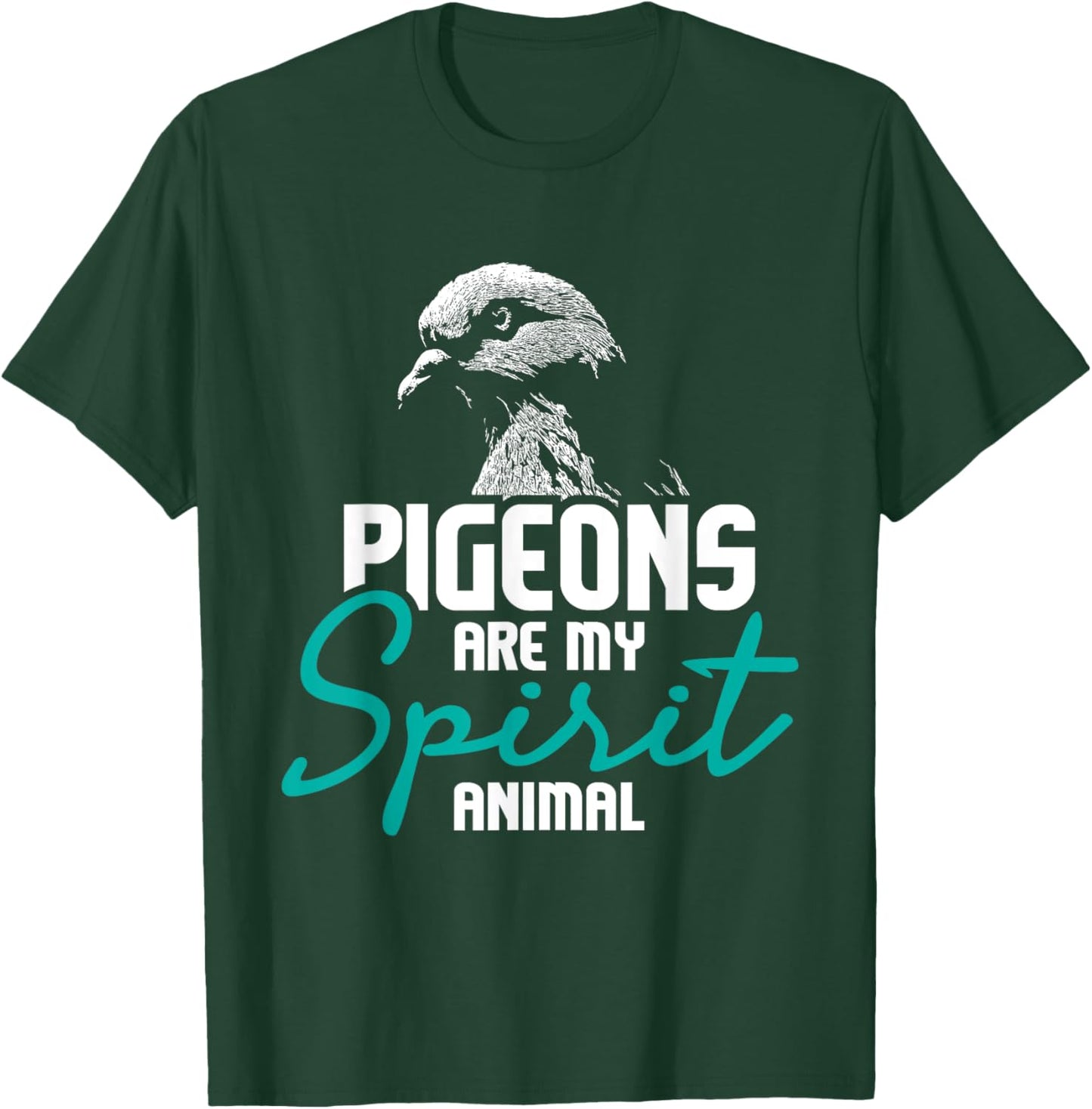Pigeons Are My Spirit Animal - Birdwatcher Pigeon Breeder T-Shirt - T-Shirt | Forest