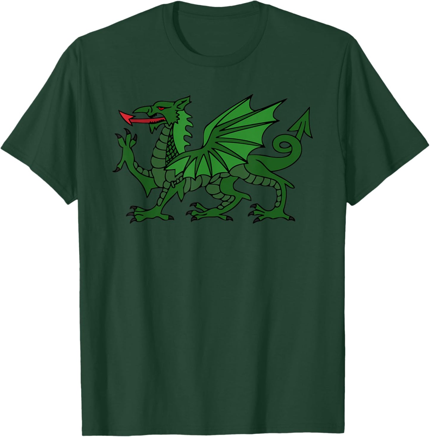 Welsh Dragon United Kingdom Patriotic Symbol Wales Kids Men T-Shirt - T-Shirt | Forest
