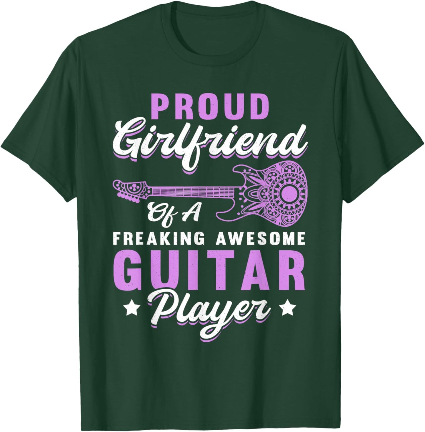 Electric Guitar Player Guitarist Girlfriend Musician T-Shirt - T-Shirt | Forest