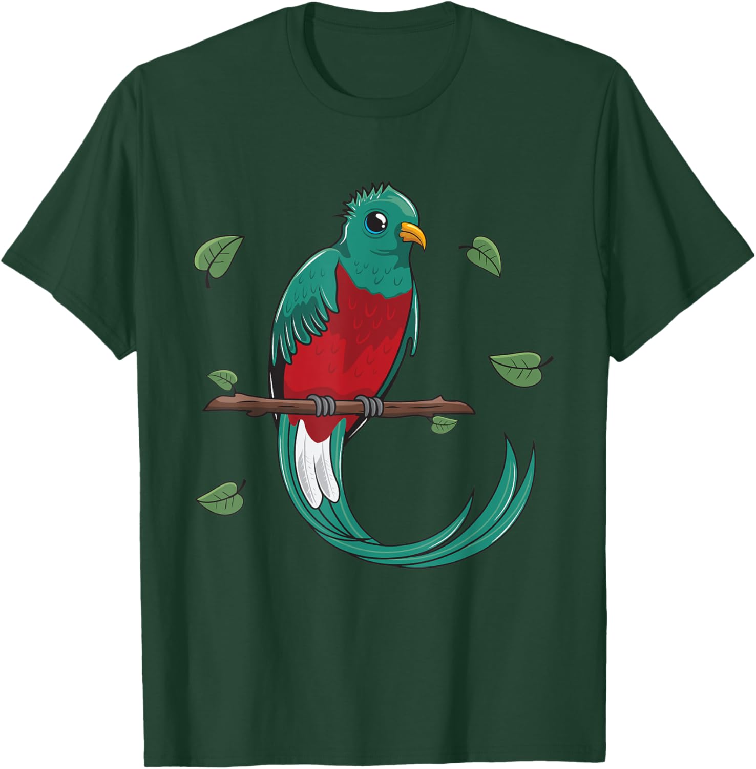 Cartoon Quetzal Bird I Kids I Parrot I Children Bird T-Shirt - T-Shirt | Forest