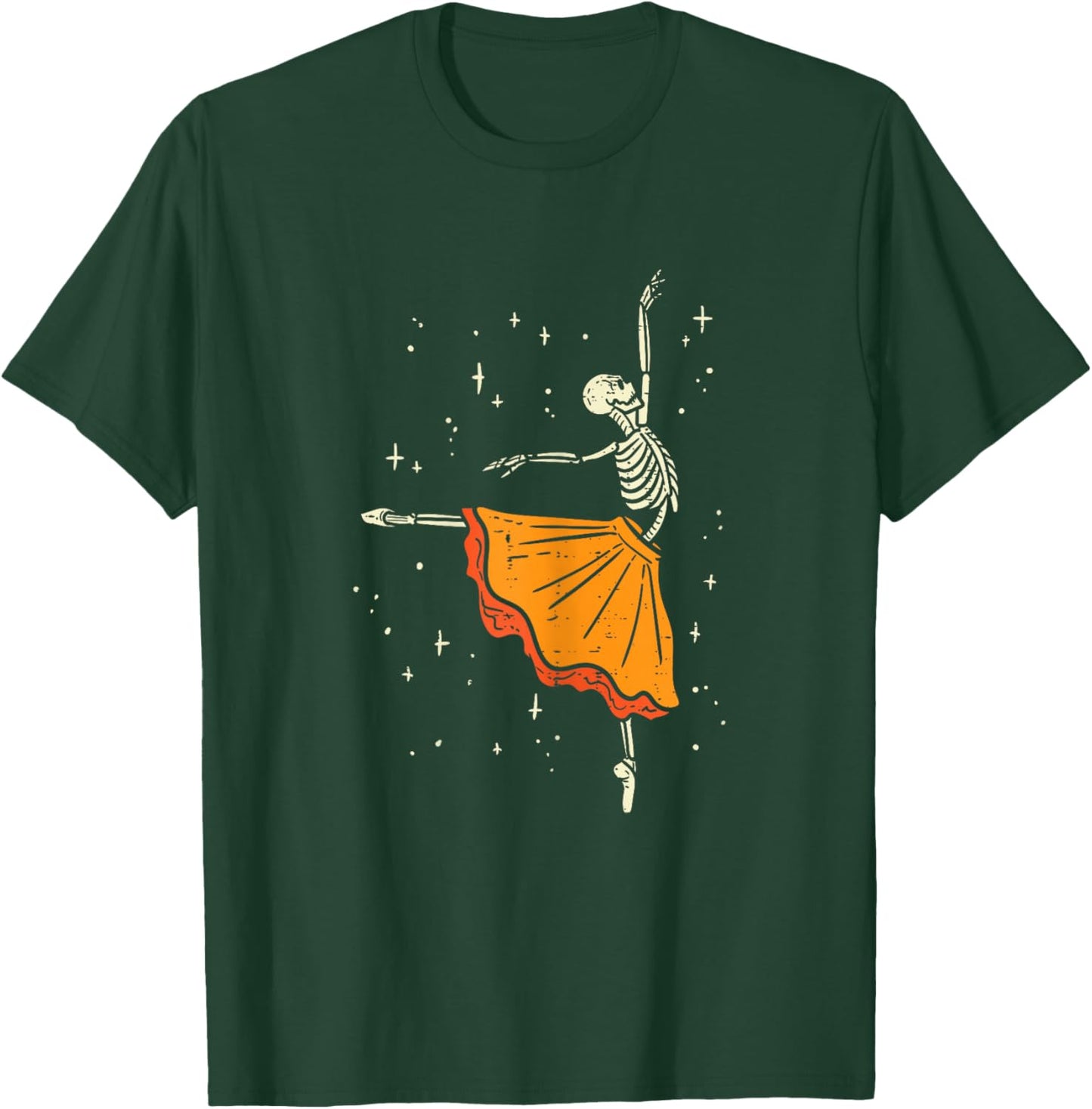 Dancing Skeleton Ballerina Ballet Dance Halloween Girl Women T-Shirt - T-Shirt | Forest