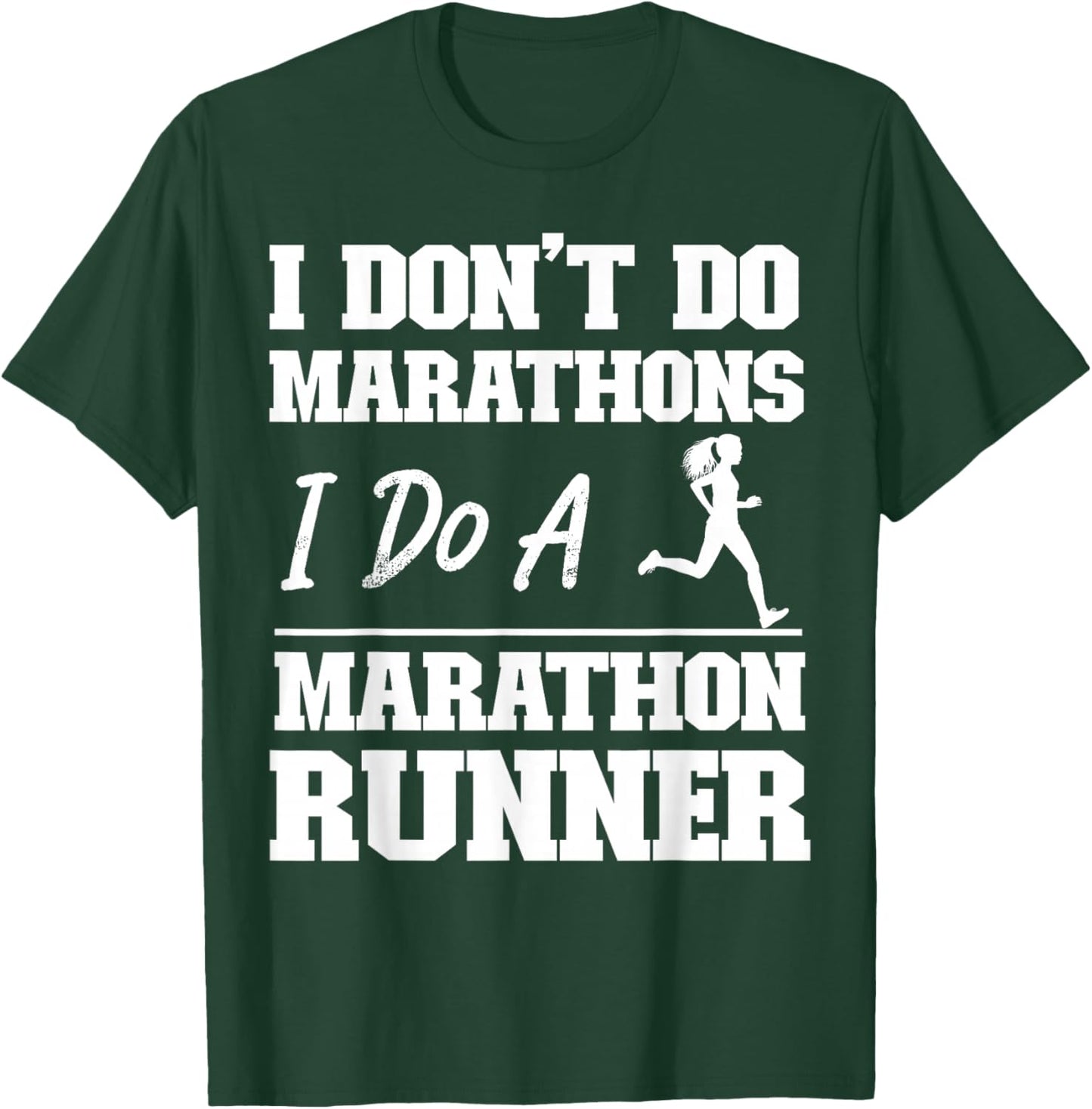 Funny Running Jogging Jogger HS0 -Adult Black Cotton Blend Short Sleeve Small Running Half Marathon T-Shirt - T-Shirt | Forest
