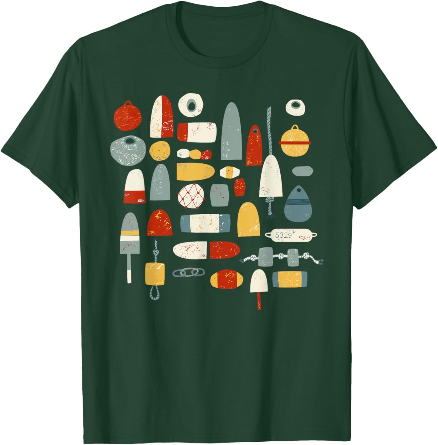 Fishing Boat Buoys T-Shirt - T-Shirt | Forest