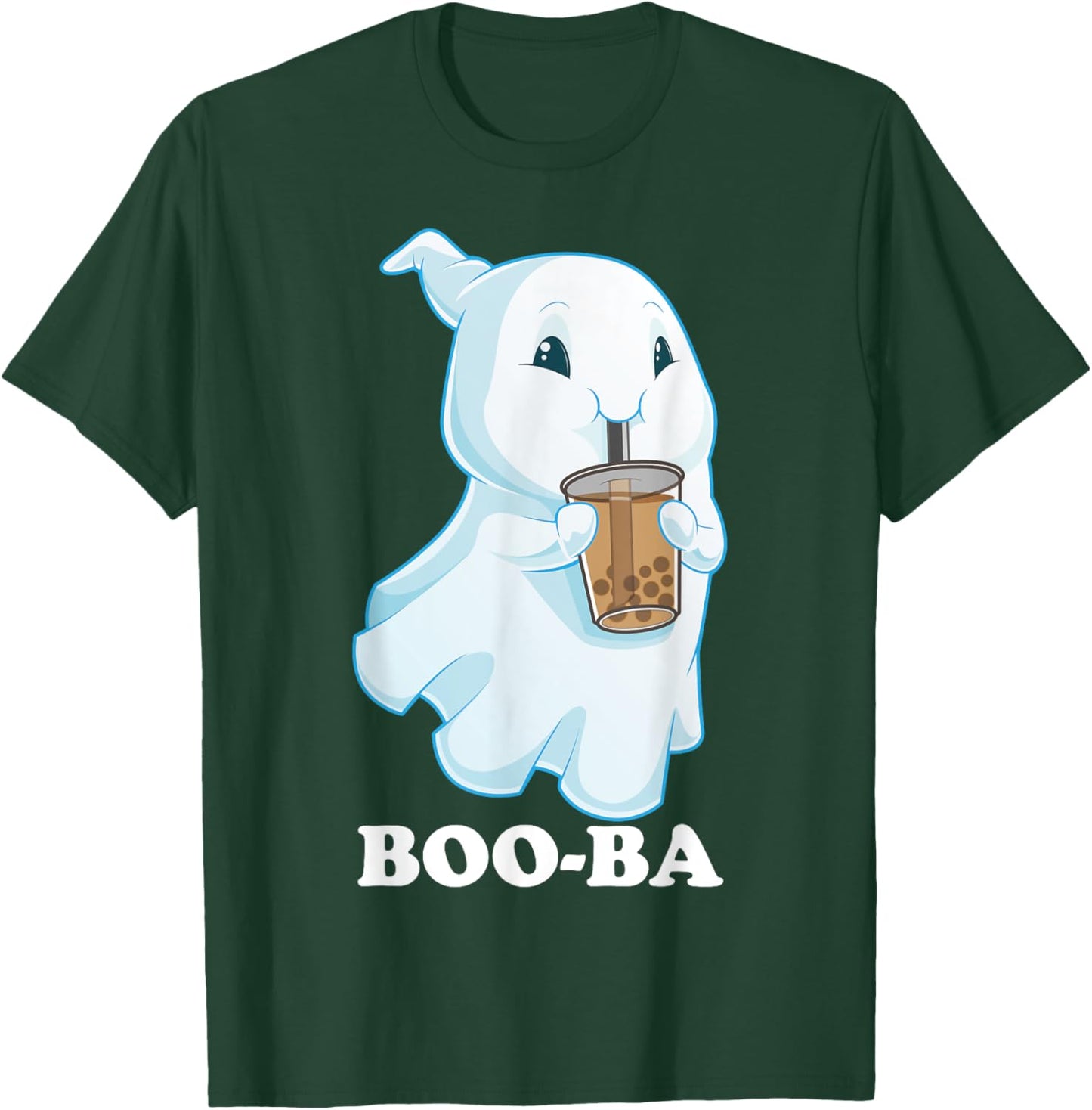 Boo-Ba Ghost Boba Bubble Tea Milk Halloween Costume T-Shirt - T-Shirt | Forest