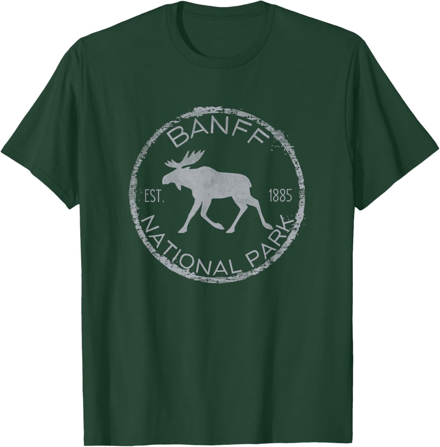 Banff National Park Alberta Canada Mountains Moose Souvenir T-Shirt - T-Shirt | Forest