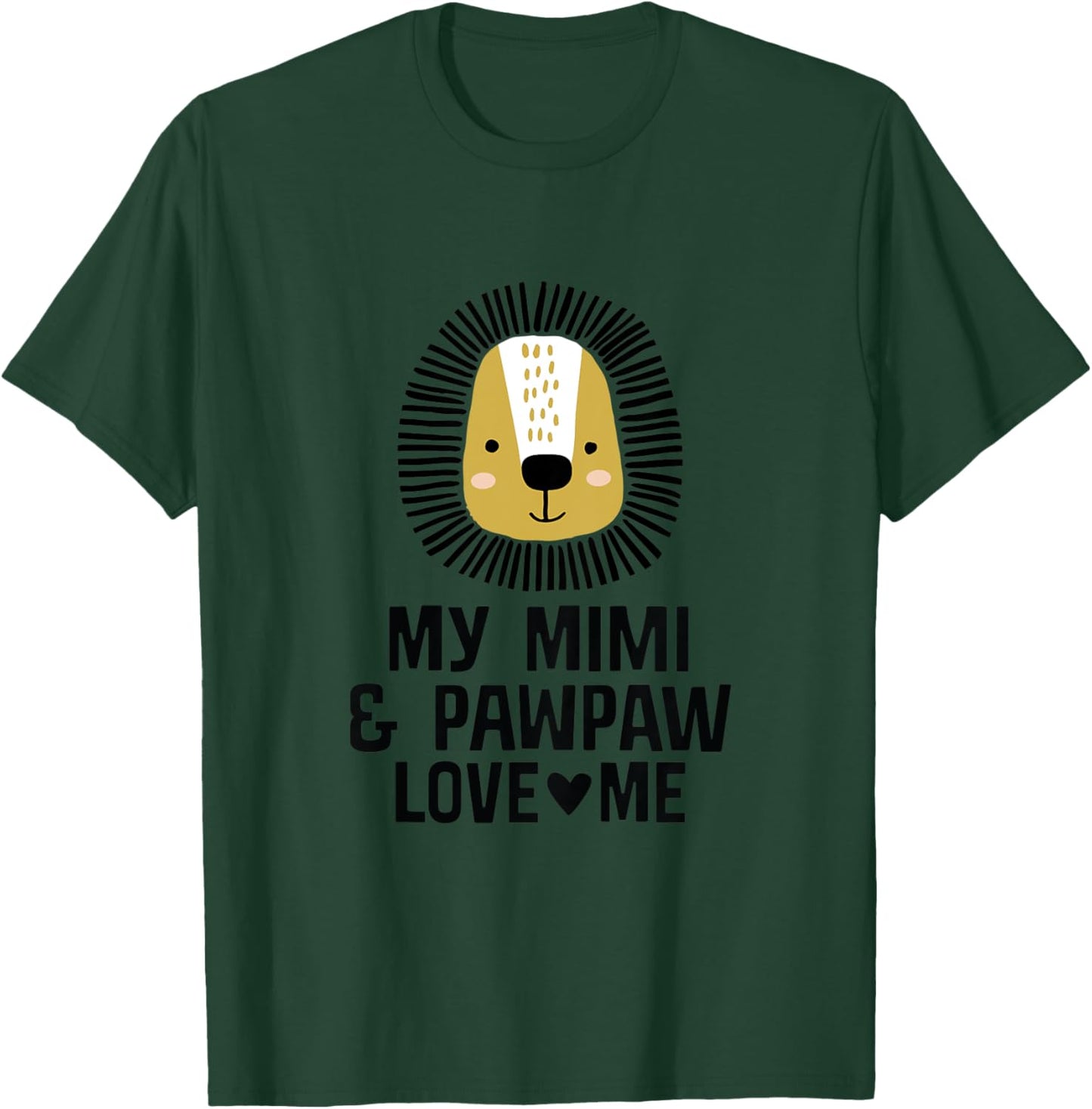 Kids Mimi and Pawpaw Love Me Grandson Boy Lion T-Shirt - T-Shirt | Forest