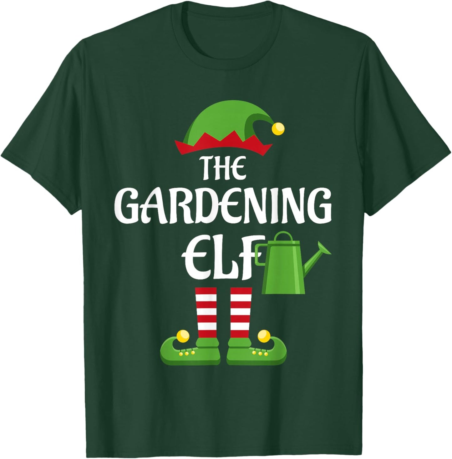 Gardening Elf Family Matching Group Christmas T-Shirt - T-Shirt | Forest