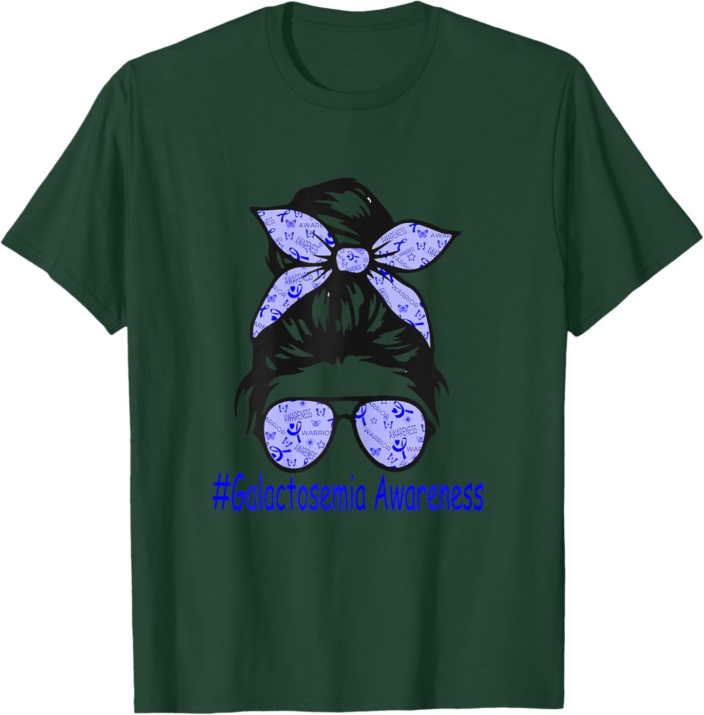 Galactosemia awareness Messy Bun T-Shirt - T-Shirt | Forest