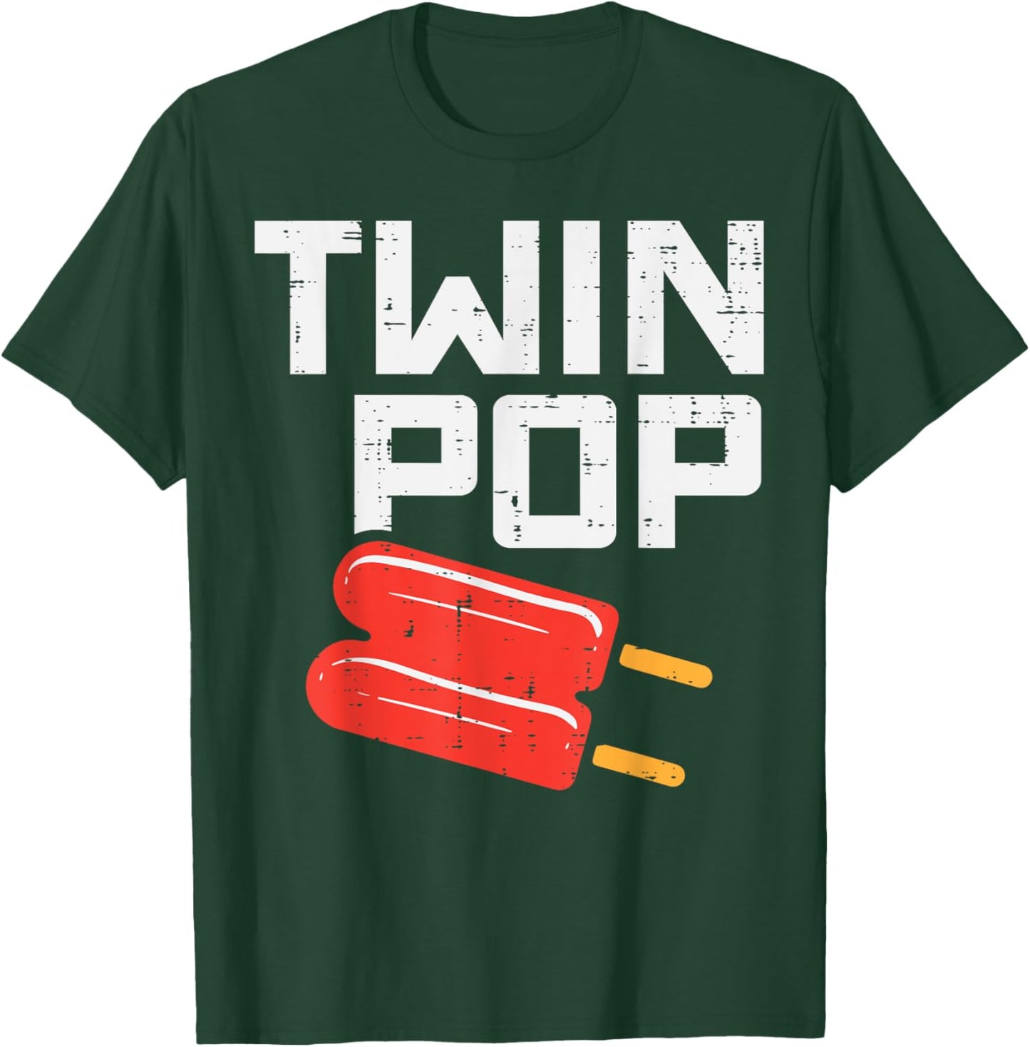 Twin Pop Pop Ice Cream Fathers Day Grandpa Pops Paw Paw Men T-Shirt - T-Shirt | Forest