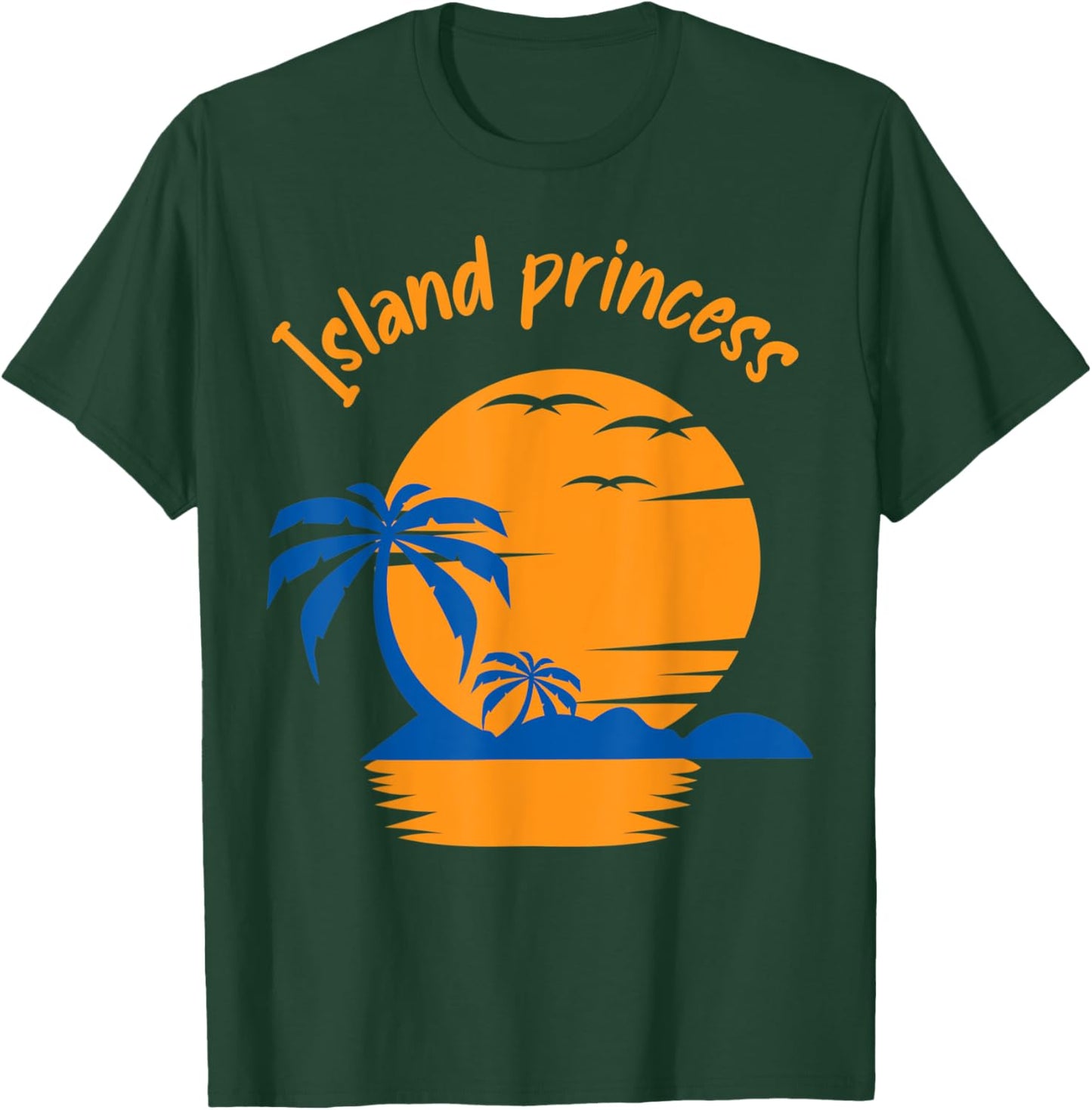 Island Princess Beach Fan Island Men Women T-Shirt - T-Shirt | Forest