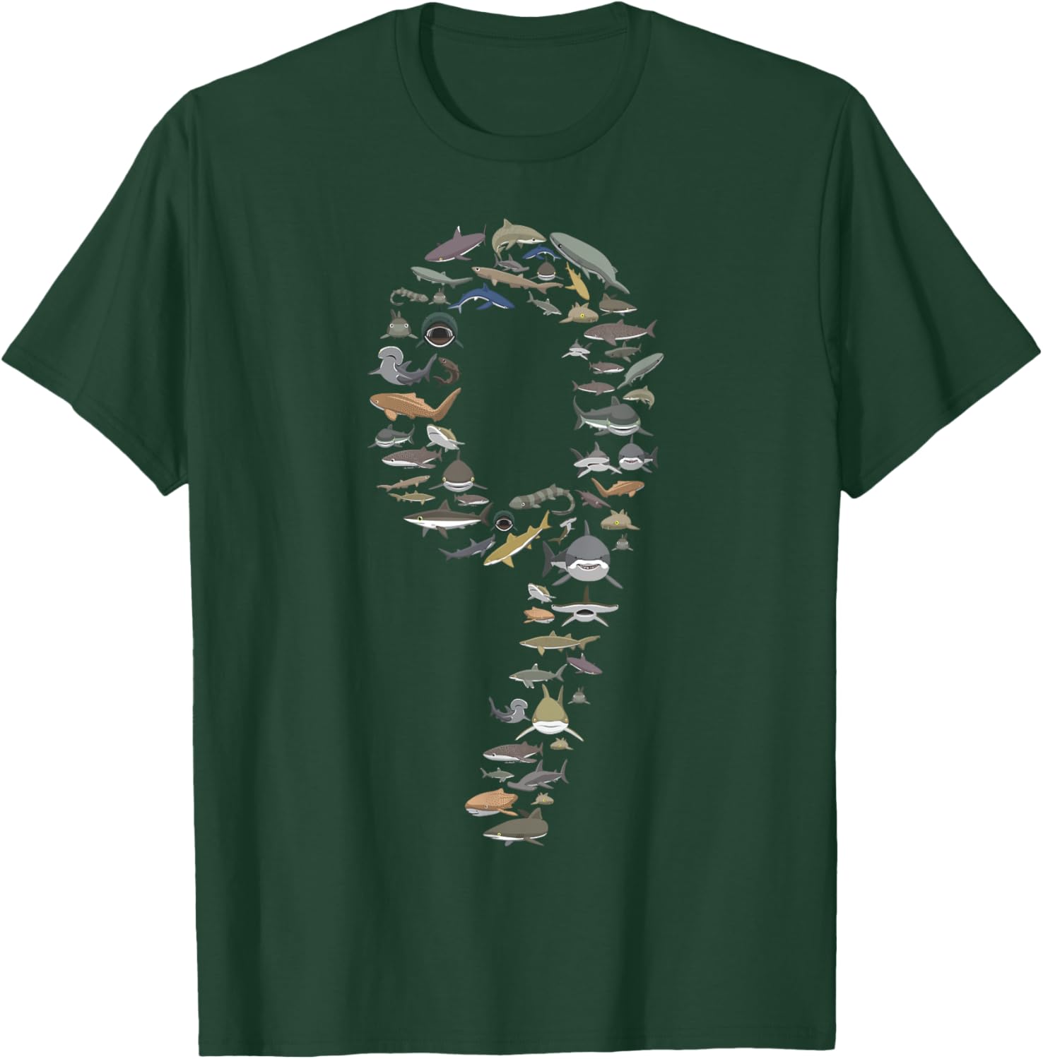 Shark Lover Type of Sharks Nine Years BDAY 9th Birthday T-Shirt - T-Shirt | Forest