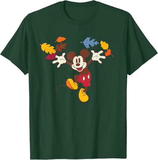 Disney Mickey Mouse Thanksgiving Autumn Fun T-Shirt - T-Shirt | Forest