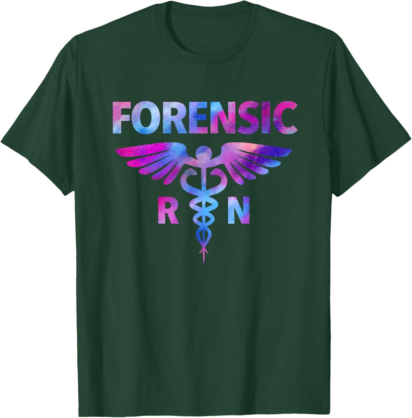 Tie Dye Forensic RN Nurse SANE Nurse Correctional Nursing T-Shirt - T-Shirt | Forest