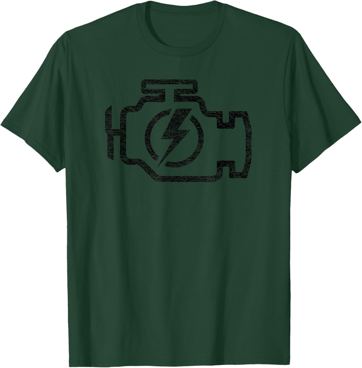 Check Engine Light Cel Fun Auto Car Mechanic Repair T-Shirt - T-Shirt | Forest