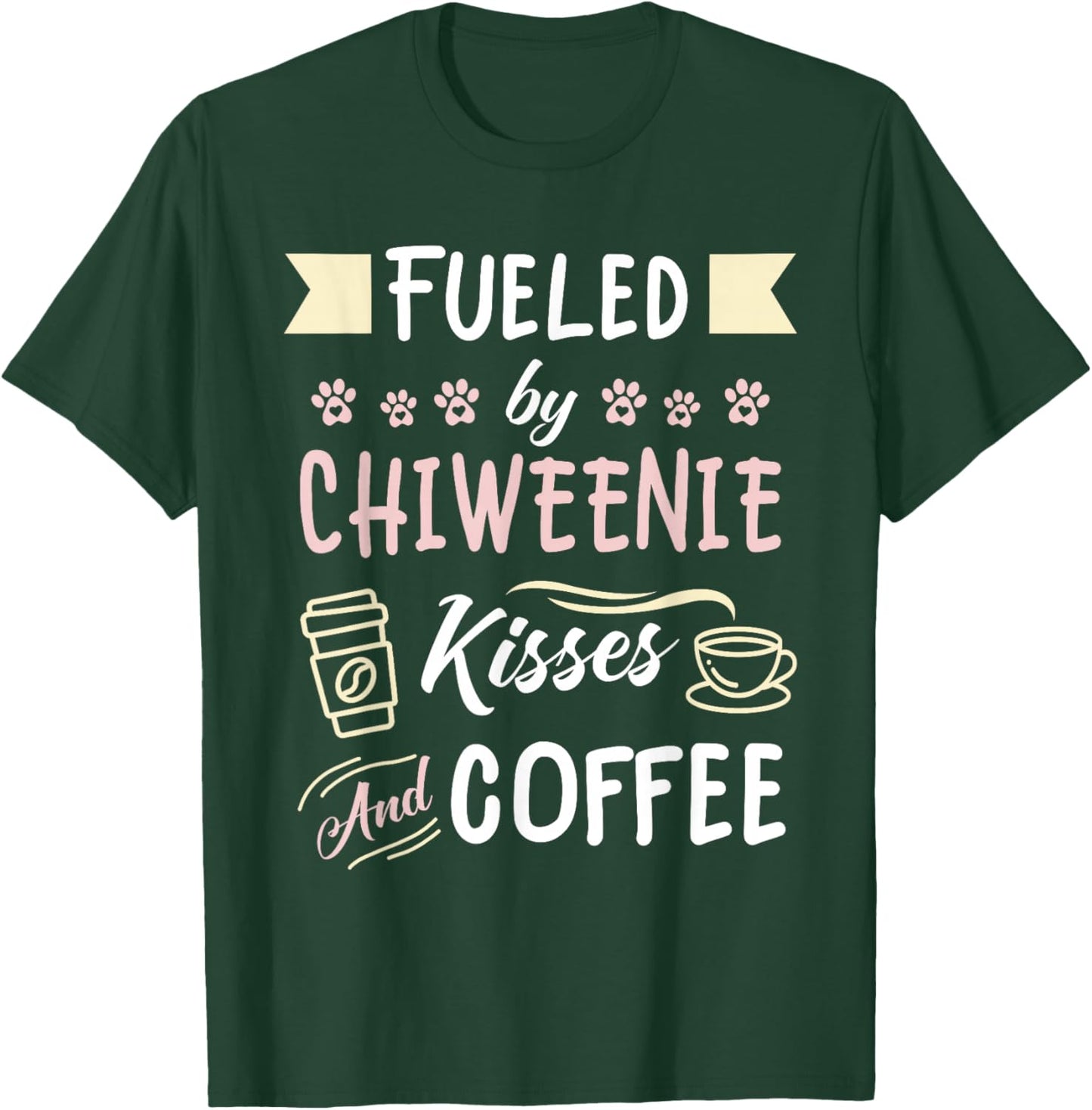 Chiweenie Mom Coffee Lover Dog Pet Owner T-Shirt - T-Shirt | Forest