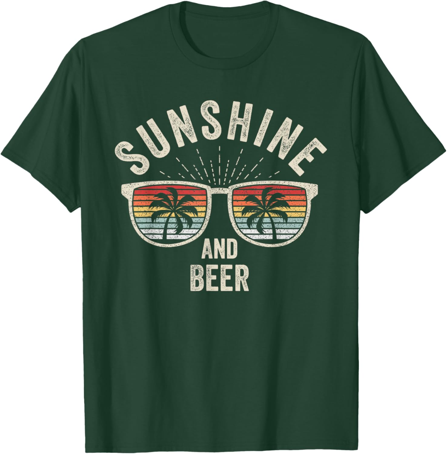 Vintage Retro Sunshine And Beer Craft Beer Brewery Women T-Shirt - T-Shirt | Forest