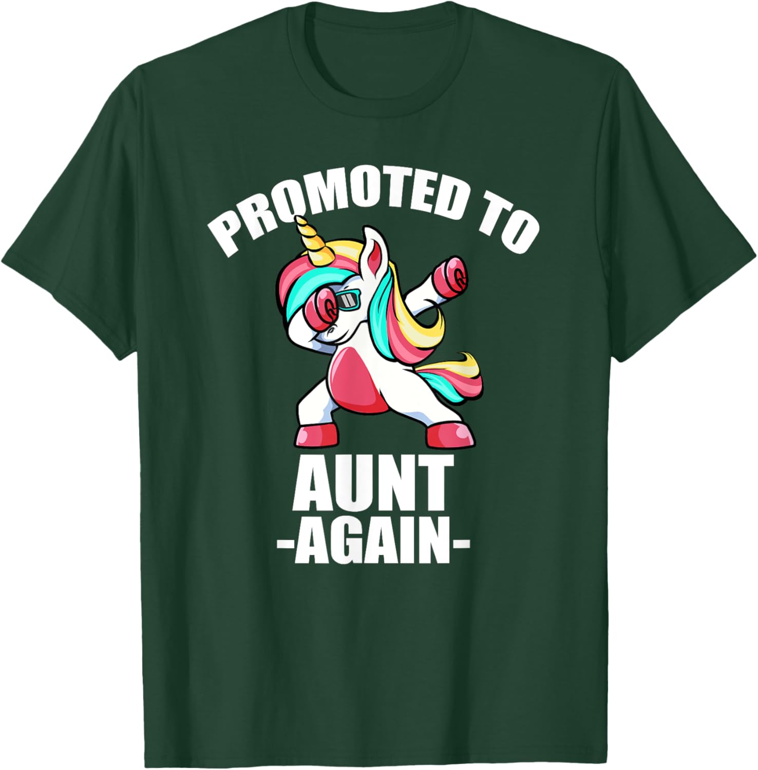 Promoted To Aunt Again EST 2022 Shirt, Unicorn Aunt Again T-Shirt - T-Shirt | Forest