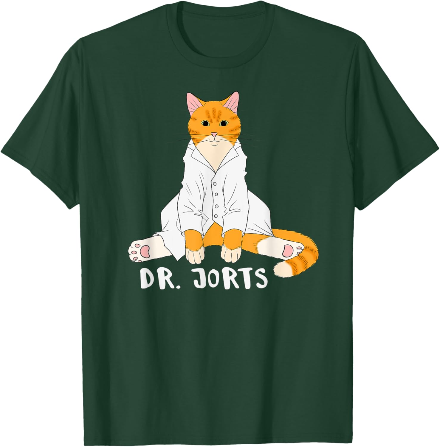 Dr. Jorts the Cat I like Jorts Funny Orange Tabby Cat Women Kids T-Shirt - T-Shirt | Forest
